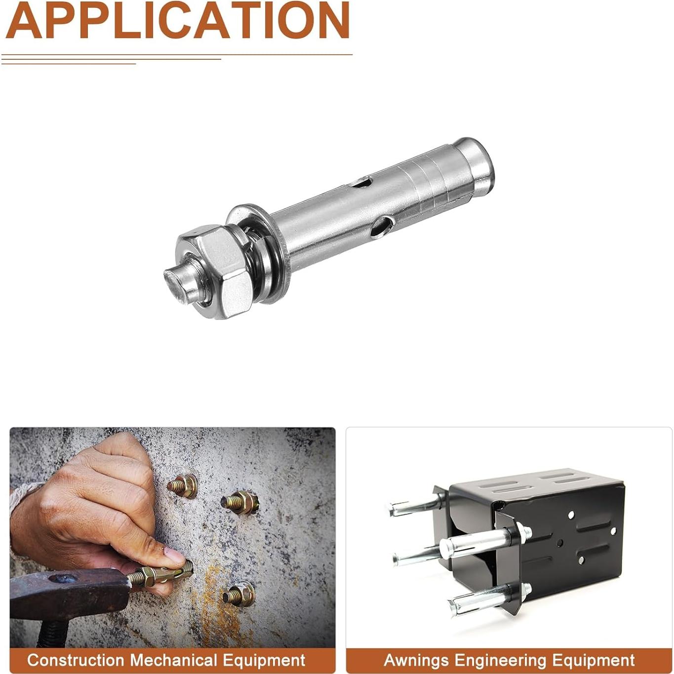 Tornillos de Expansión M10 x 70mm Acero Inoxidable 304 - Paquete de 4