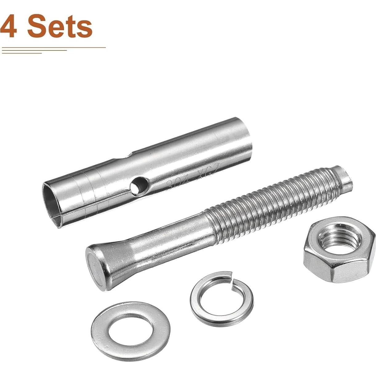 Tornillos de Expansión M10 x 70mm Acero Inoxidable 304 - Paquete de 4