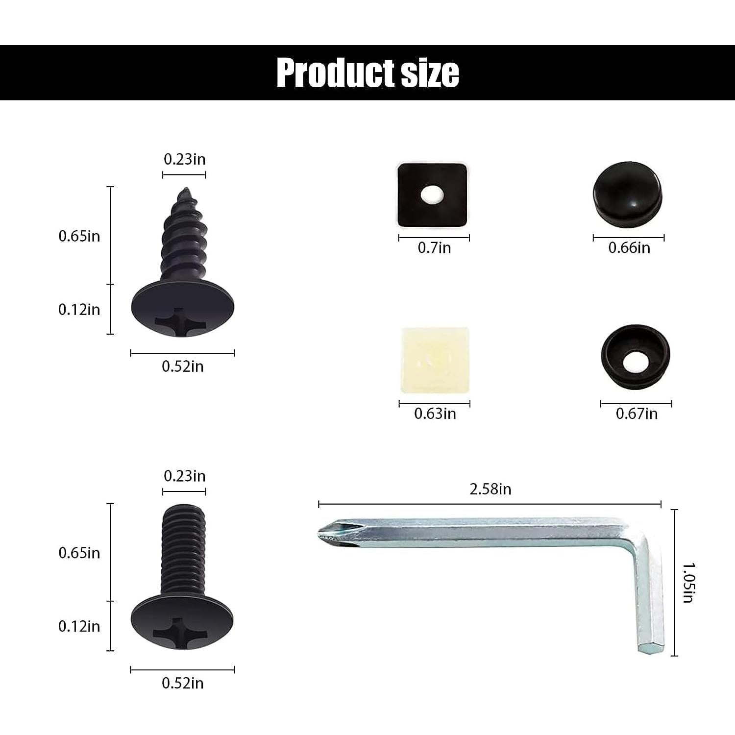 8 Tornillos Antivibración y Antirrobo QODOLSI para Placas de Matrícula