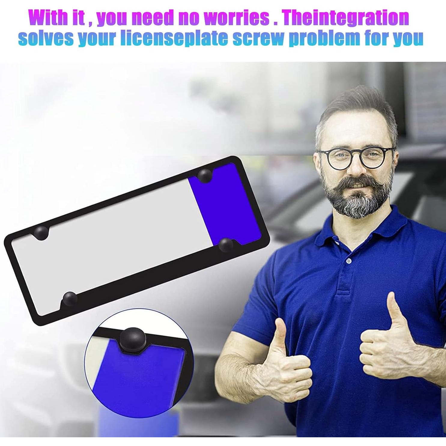 8 Tornillos Antivibración y Antirrobo QODOLSI para Placas de Matrícula