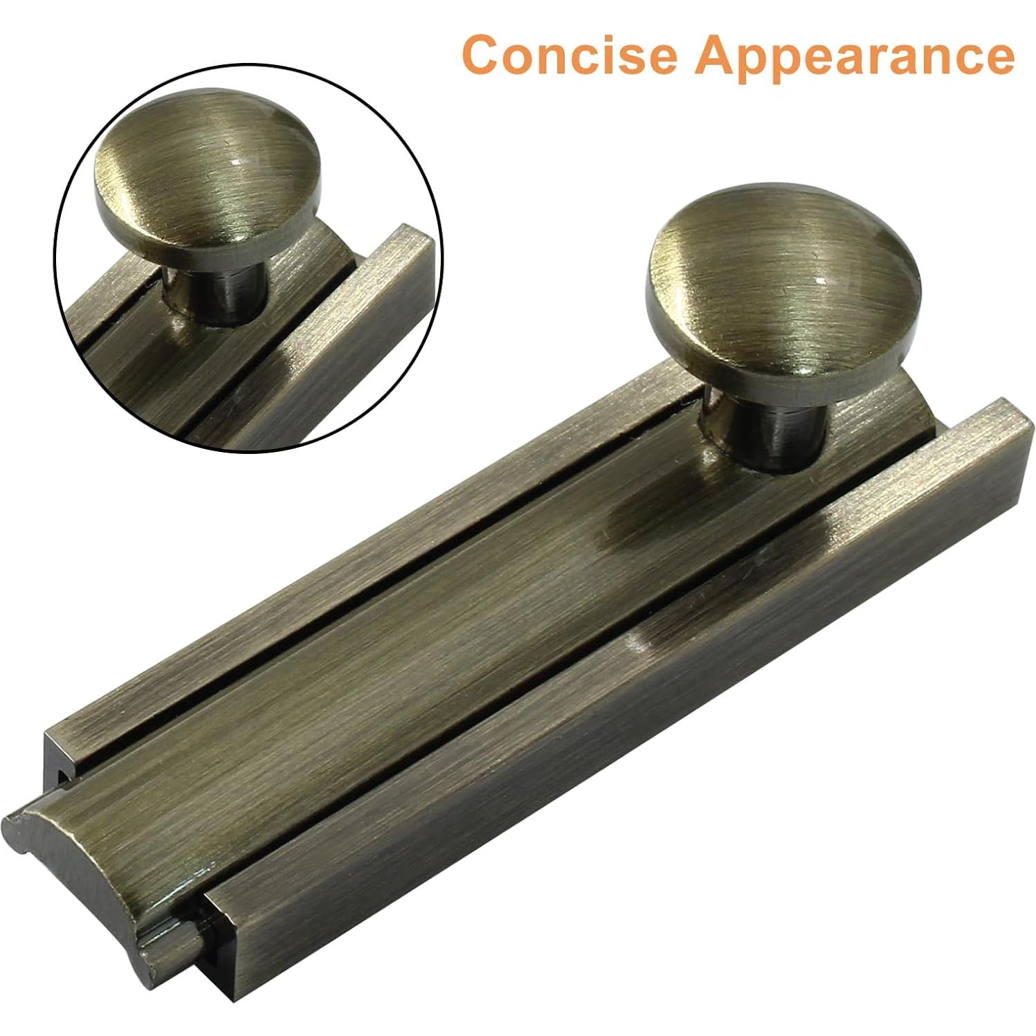 Cerrojo Deslizante PHITUODA de Latón Antirrobo 5 cm Bronce