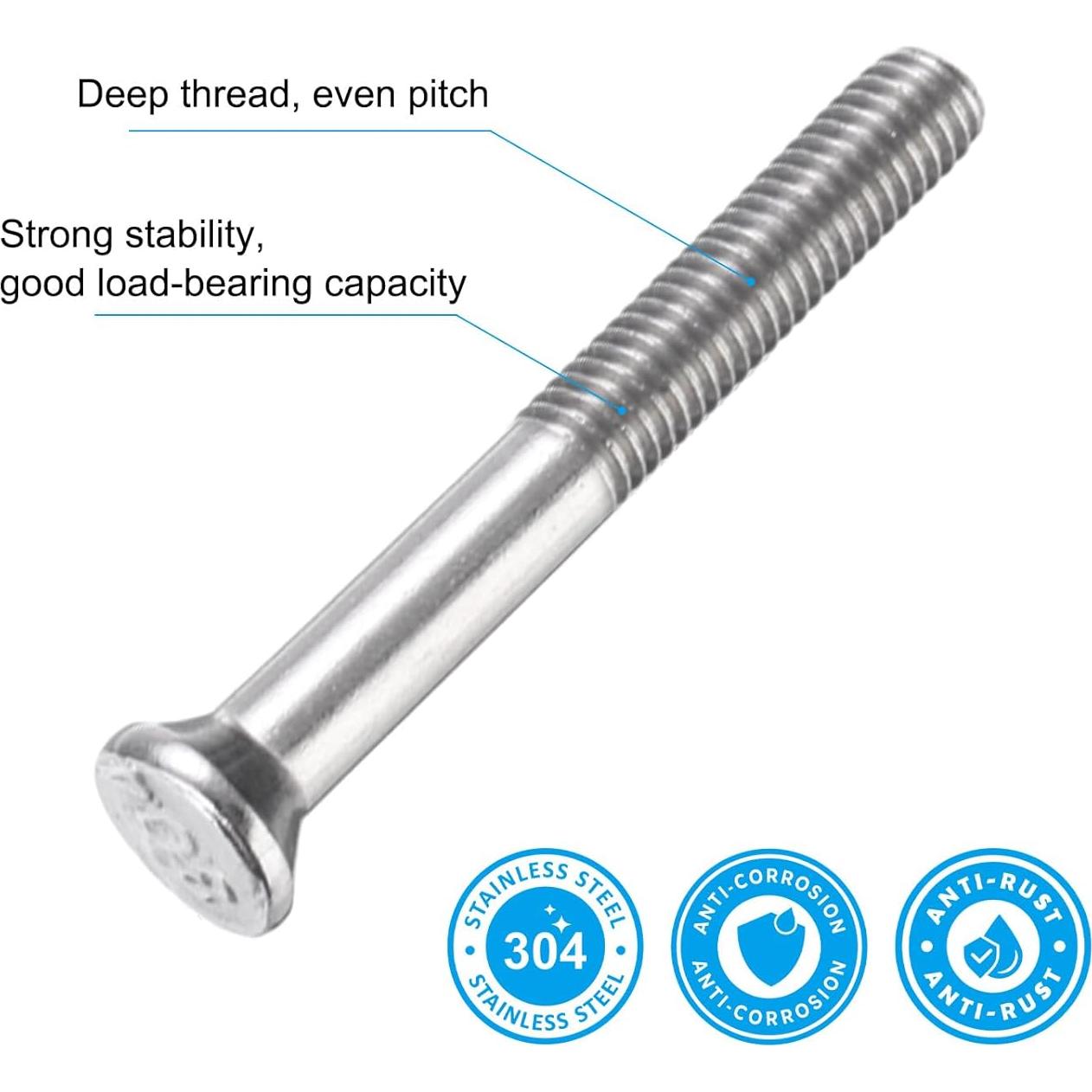 Tornillos de Expansión PATIKIL M8 x 50mm Acero Inoxidable 8Pcs