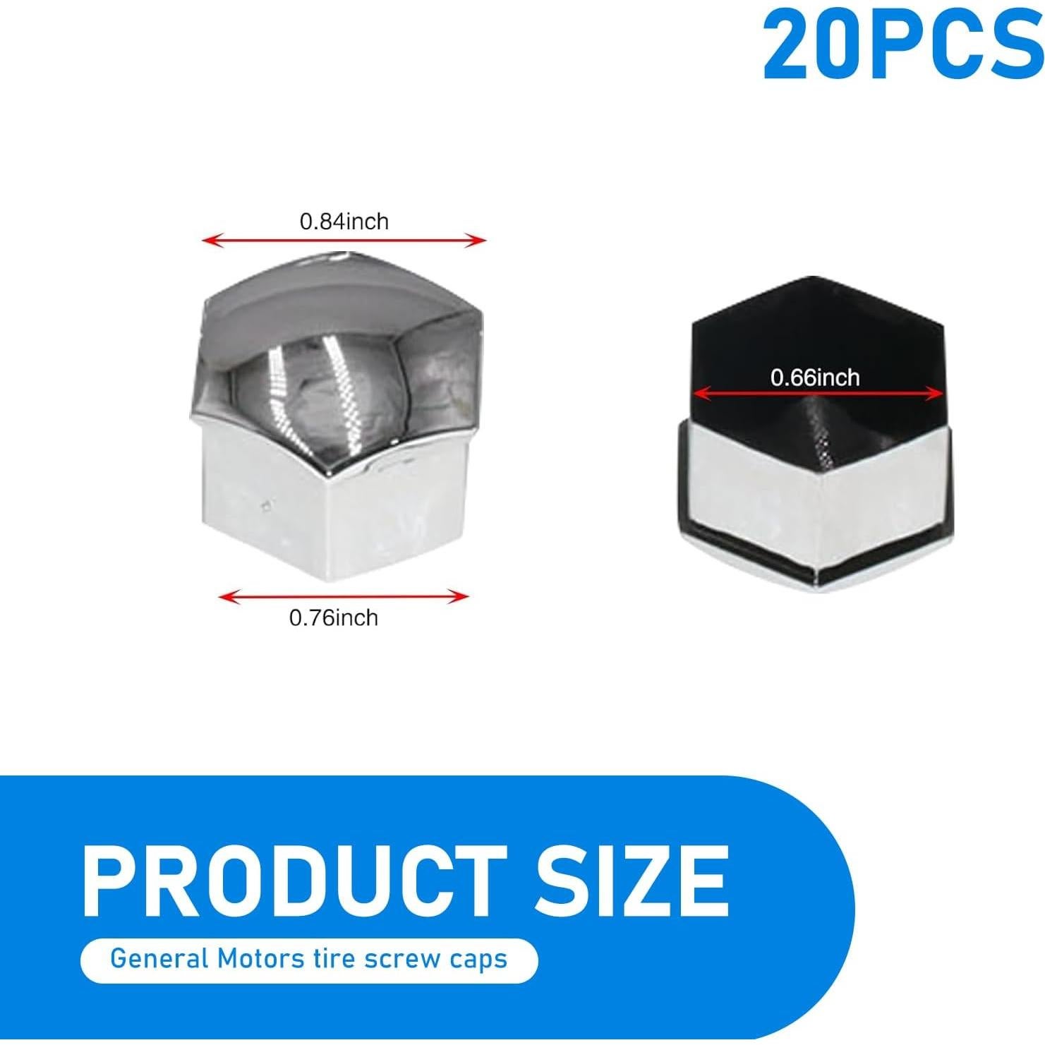 Cubiertas de Tuercas de Rueda Anyhut 17mm Plata - 21 Piezas