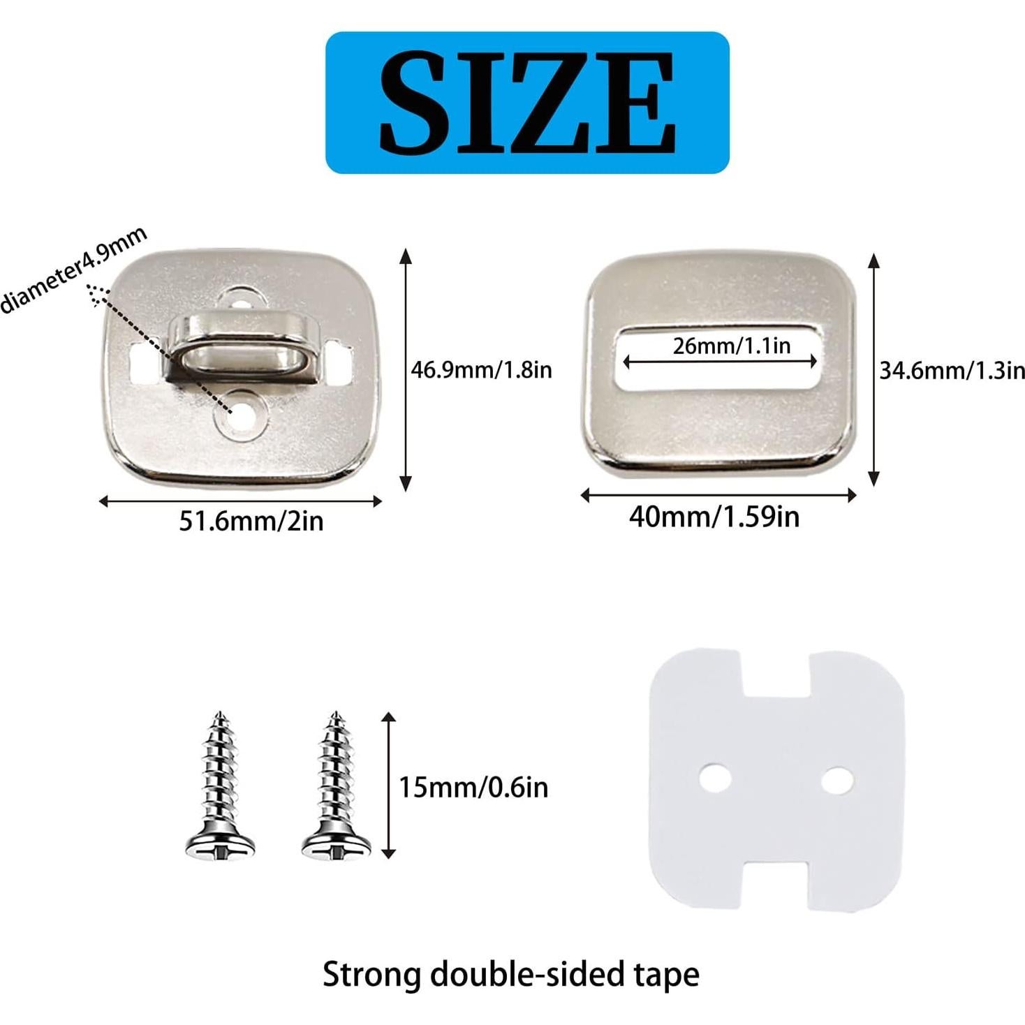Paquete de 3 Placas de Seguridad Antirrobo Zolunu para Laptops