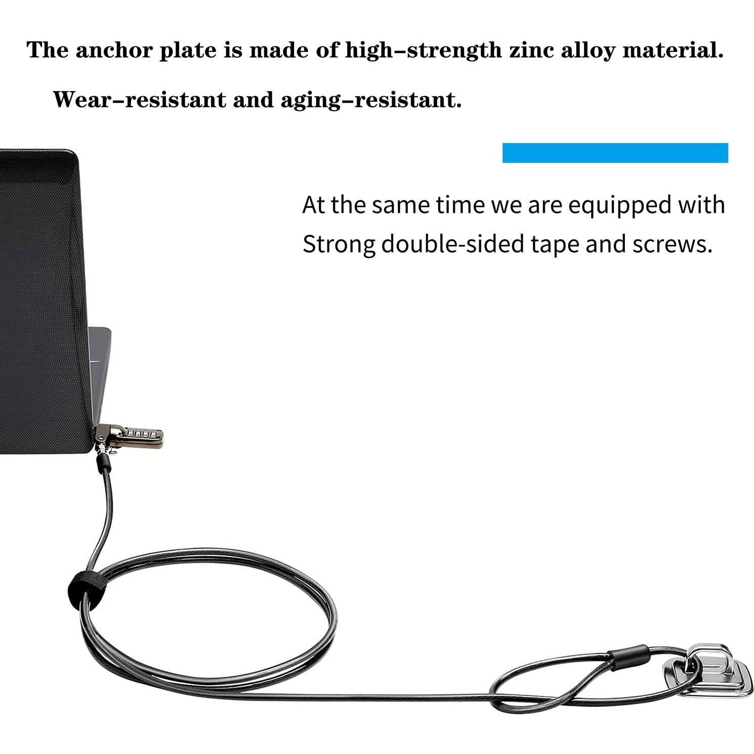 Paquete de 3 Placas de Seguridad Antirrobo Zolunu para Laptops