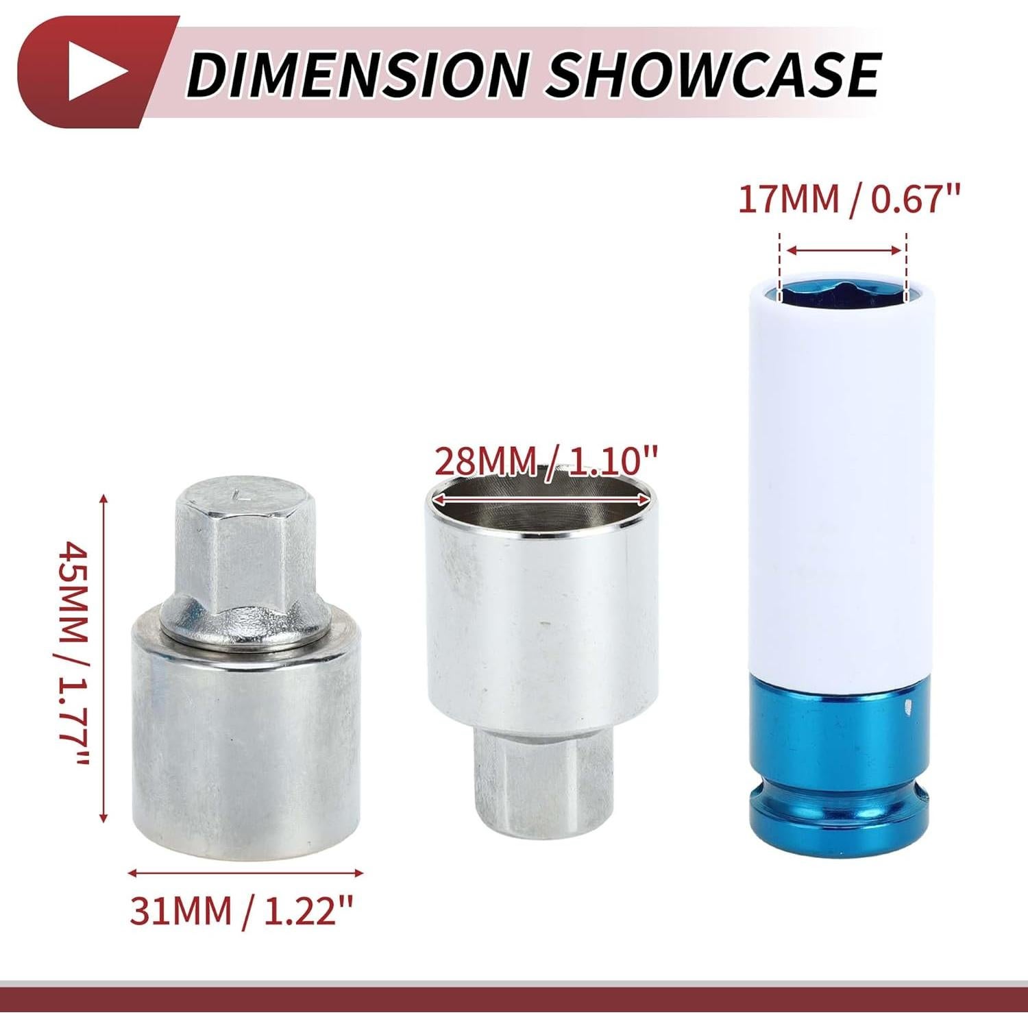 Juego de Tuercas de Bloqueo de Rueda HEROFFIX Tipo L 17mm