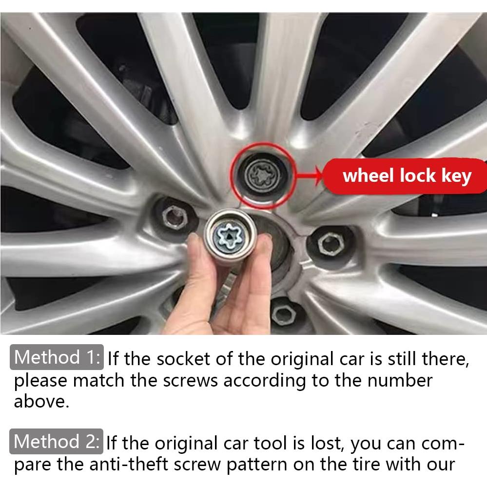 Llave de tuerca antirrobo BMW 41-60 acero cromo resistente