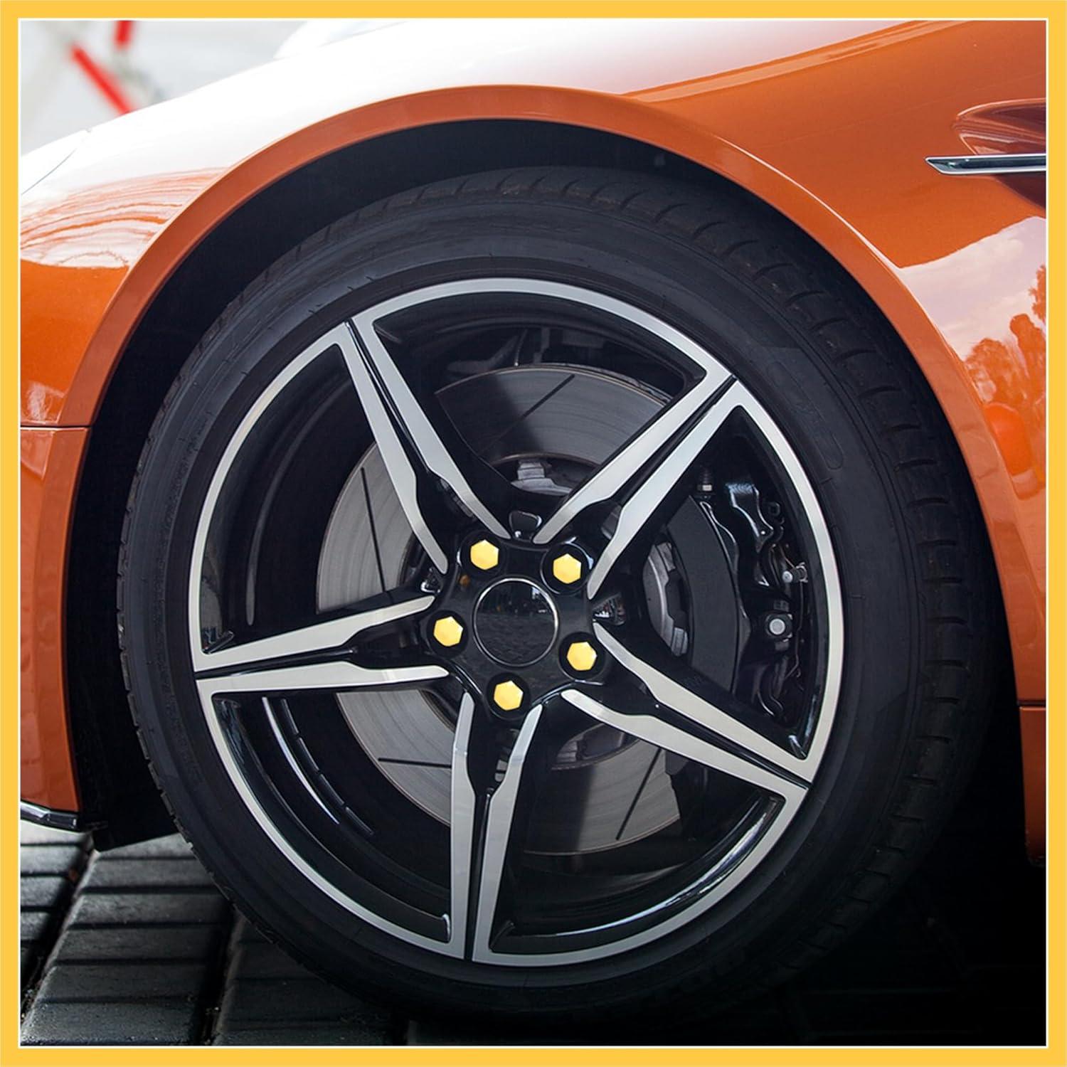 20 Tapas de Plástico Dorado para Tuercas de Rueda REPAIROCK