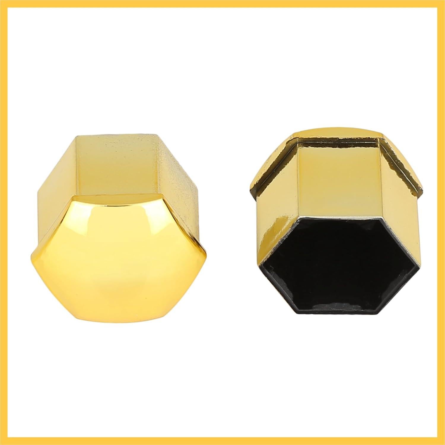 20 Tapas de Plástico Dorado para Tuercas de Rueda REPAIROCK
