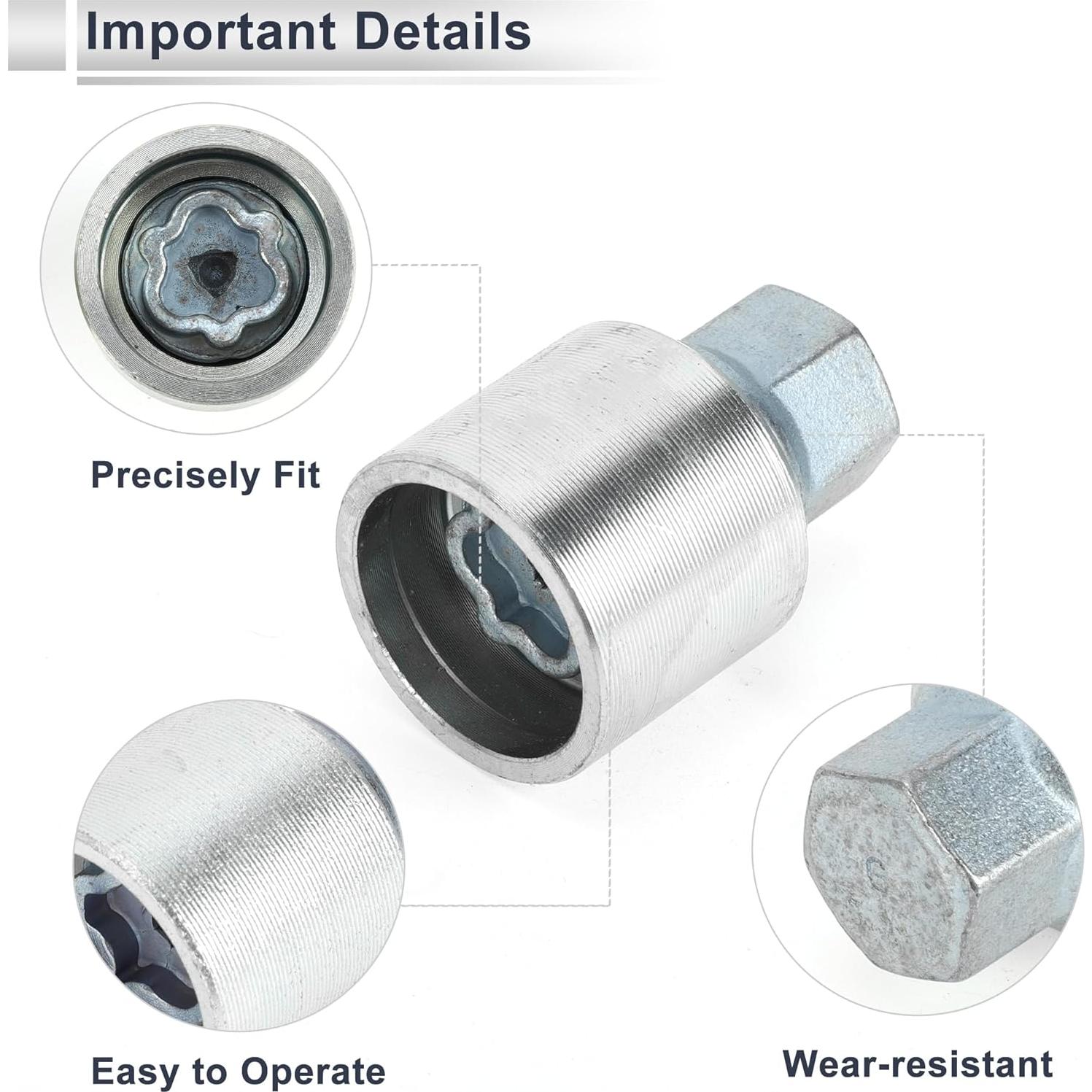 Juego de tuercas de bloqueo de rueda RATCHROLL Tipo G para Audi