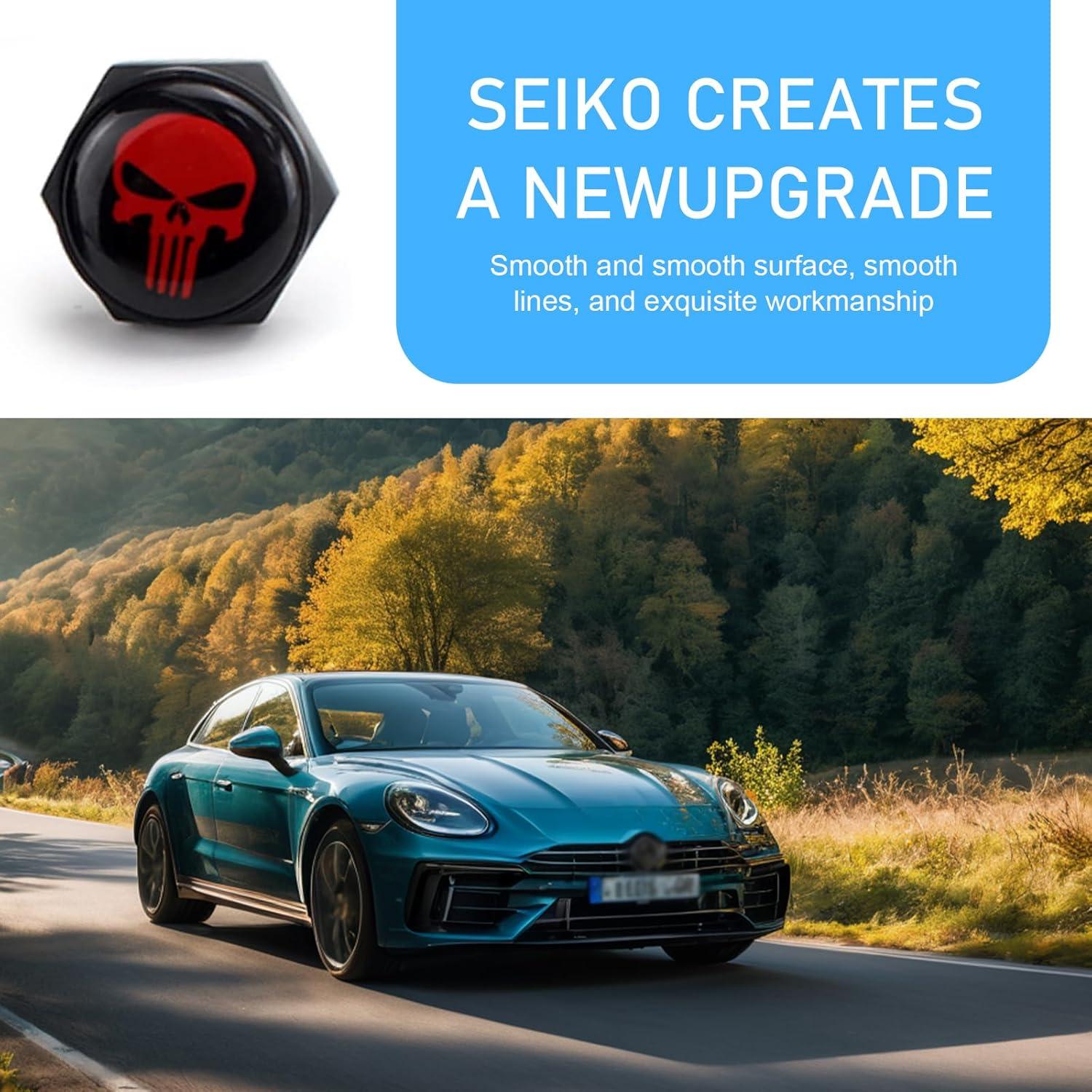 Tornillos de Placa de Matrícula Antirrobo Downhill 4 PCS - Negro y Rojo