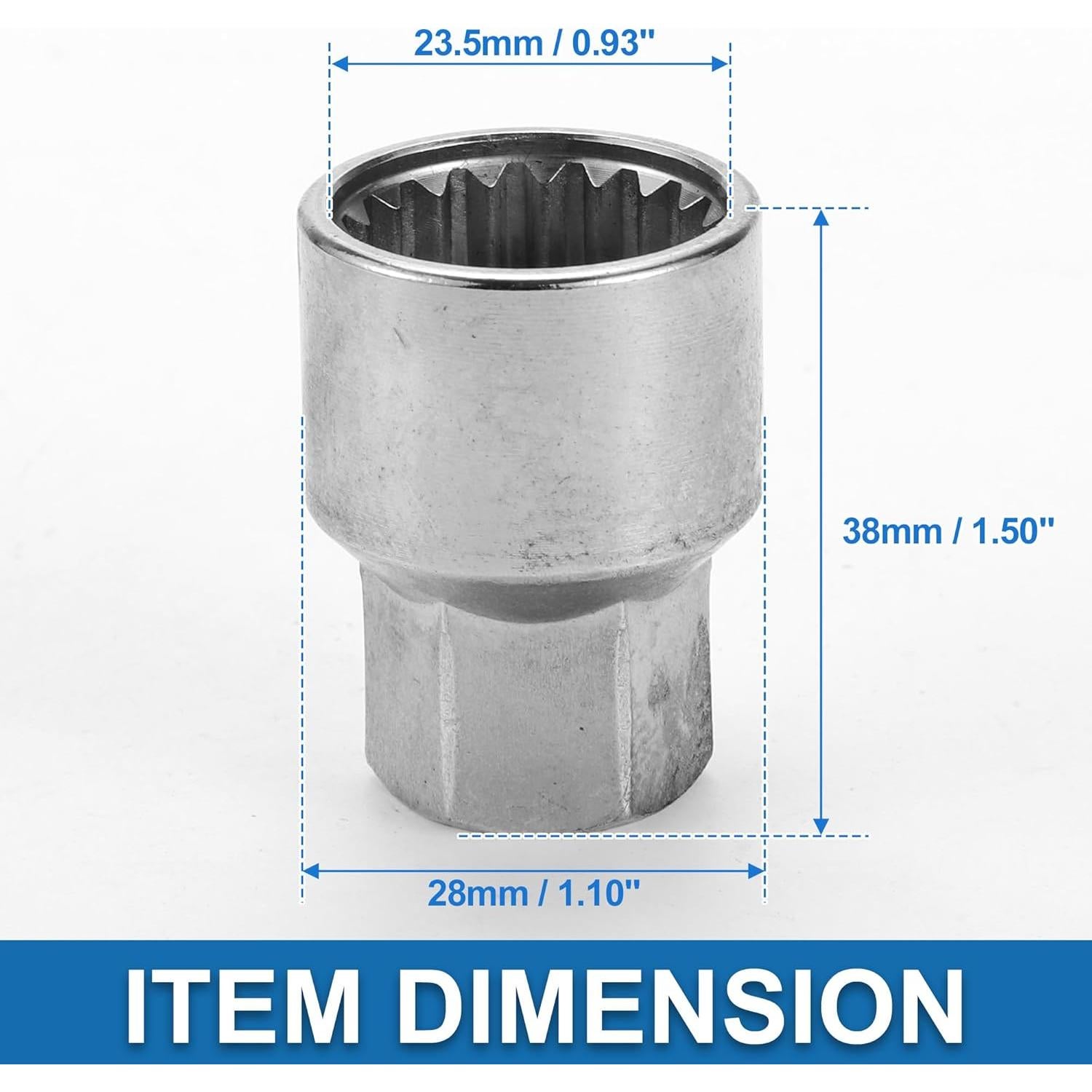 Tuerca de bloqueo de rueda A ABSOPRO 22.86 mm para Porsche
