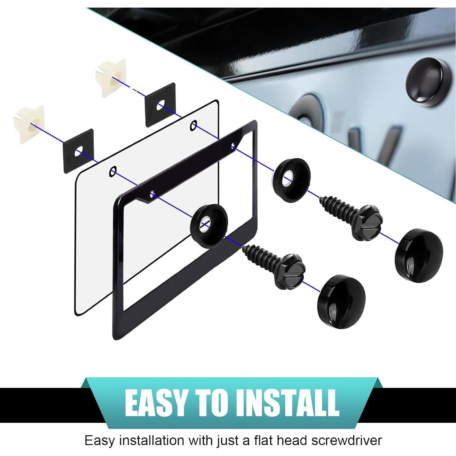 Kit de Tornillos Antirrobo Ferianl para Placas de Matrícula 8 Pzas