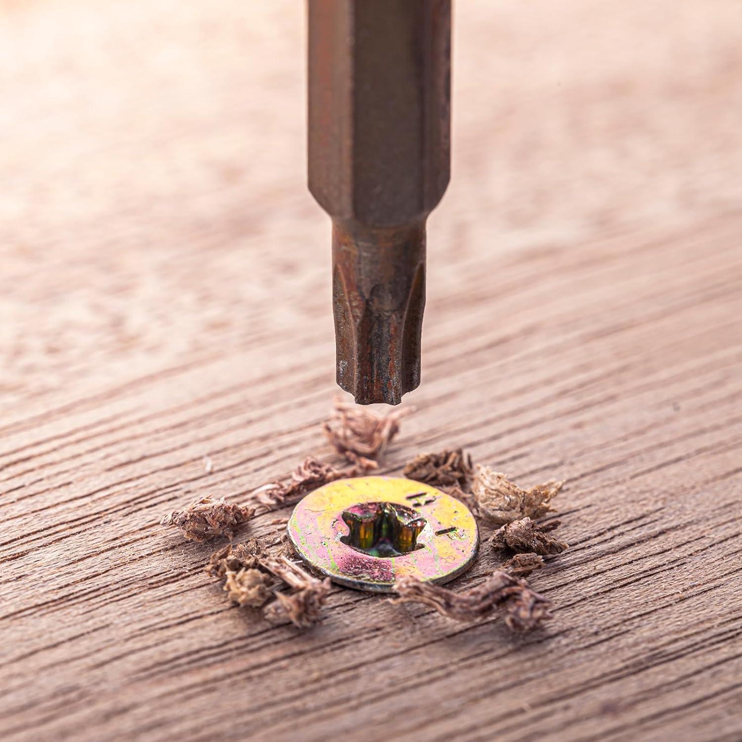 Tornillos de Cabeza Plana Torx Antirrobo uxcell M8-16mm 20Pcs