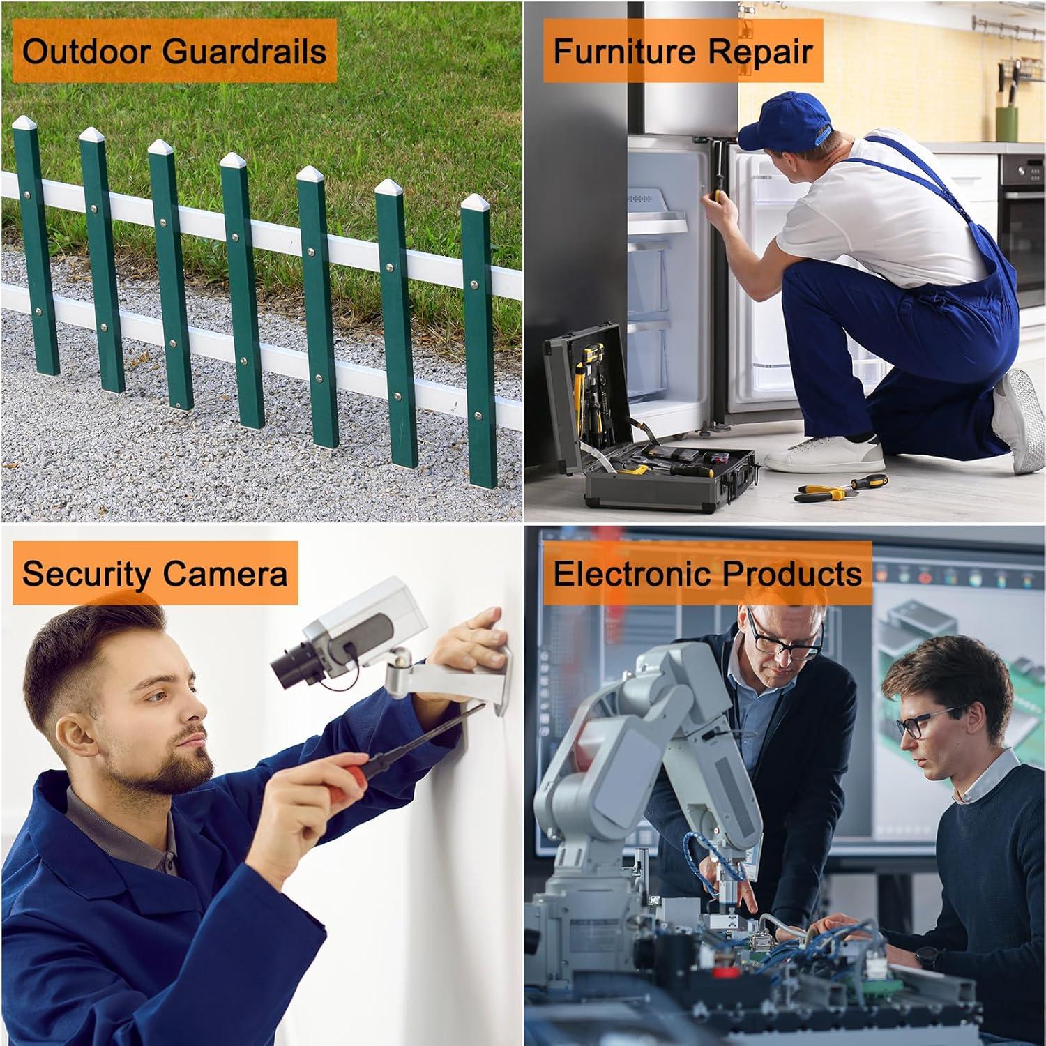 Tornillos de Cabeza Plana Torx Antirrobo uxcell M8-16mm 20Pcs