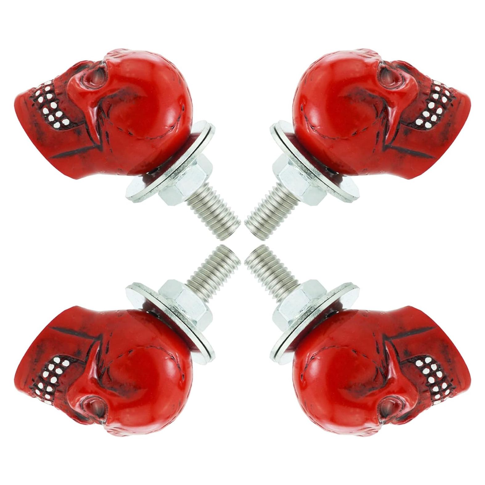 Pernos de Placa de Licencia Calavera Temzzer - 4 Pcs Antirrobo