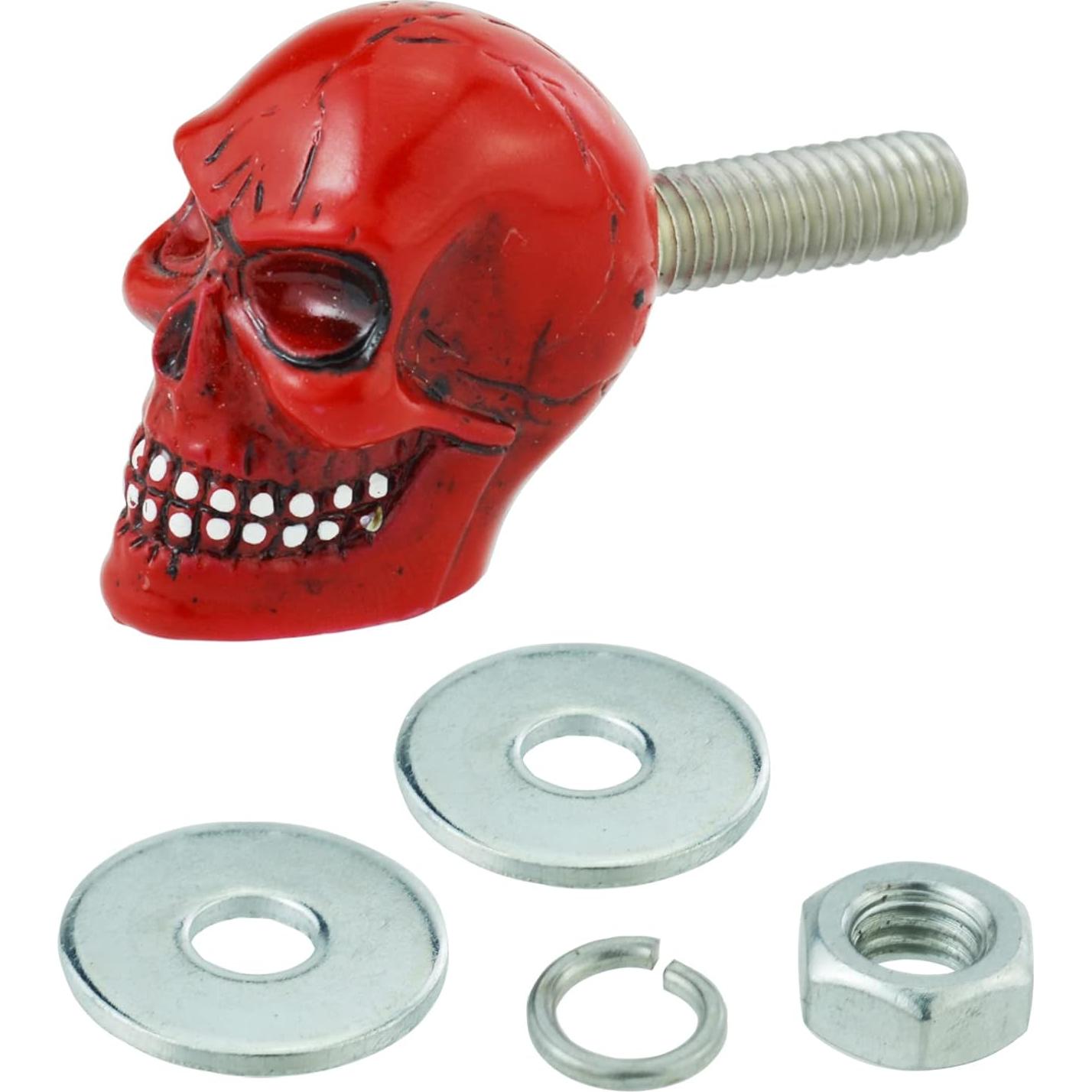 Pernos de Placa de Licencia Calavera Temzzer - 4 Pcs Antirrobo