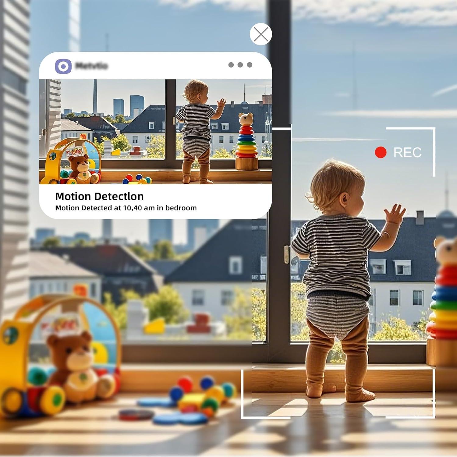 Cámara de Seguridad Interior ULar 4K HD WiFi con Detección de Movimiento