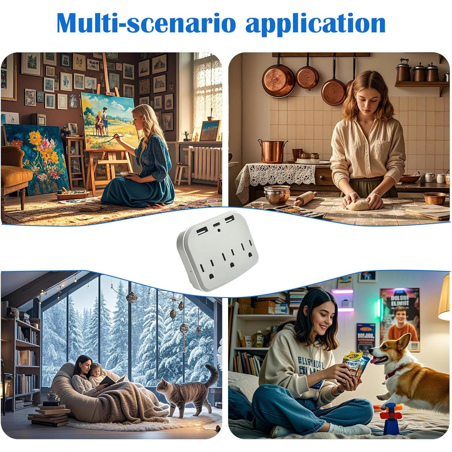 Cámara de Seguridad Interior ULar 4K HD WiFi con Detección de Movimiento