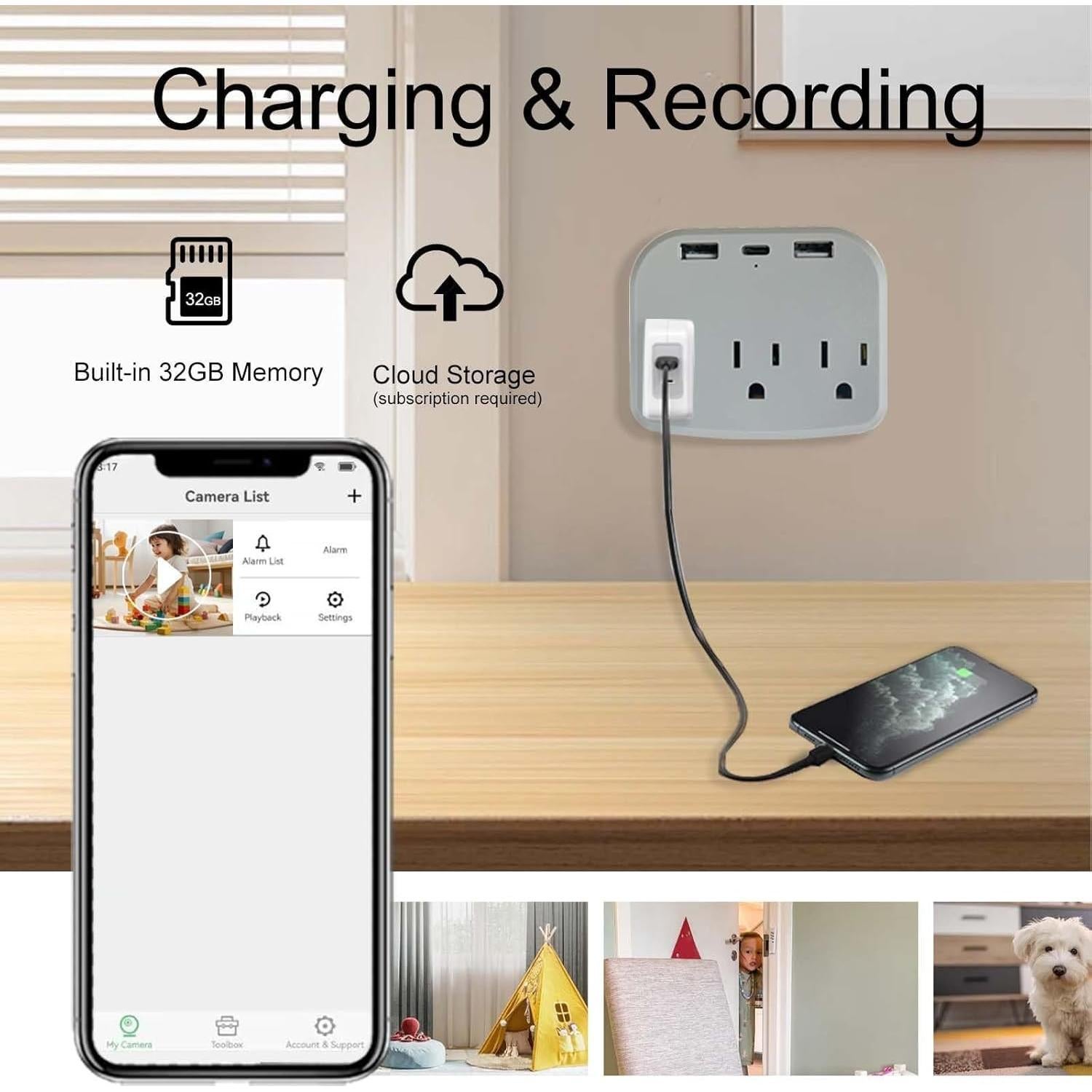 Cámara de Seguridad Interior ULar 4K HD WiFi con Detección de Movimiento