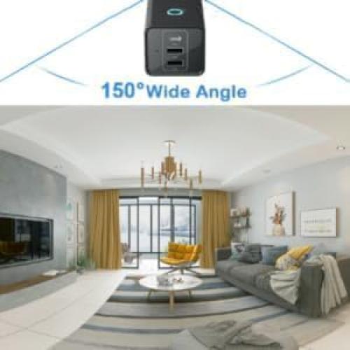 Cargador Cámara Oculta MINICATCHER 1080P WiFi Seguridad