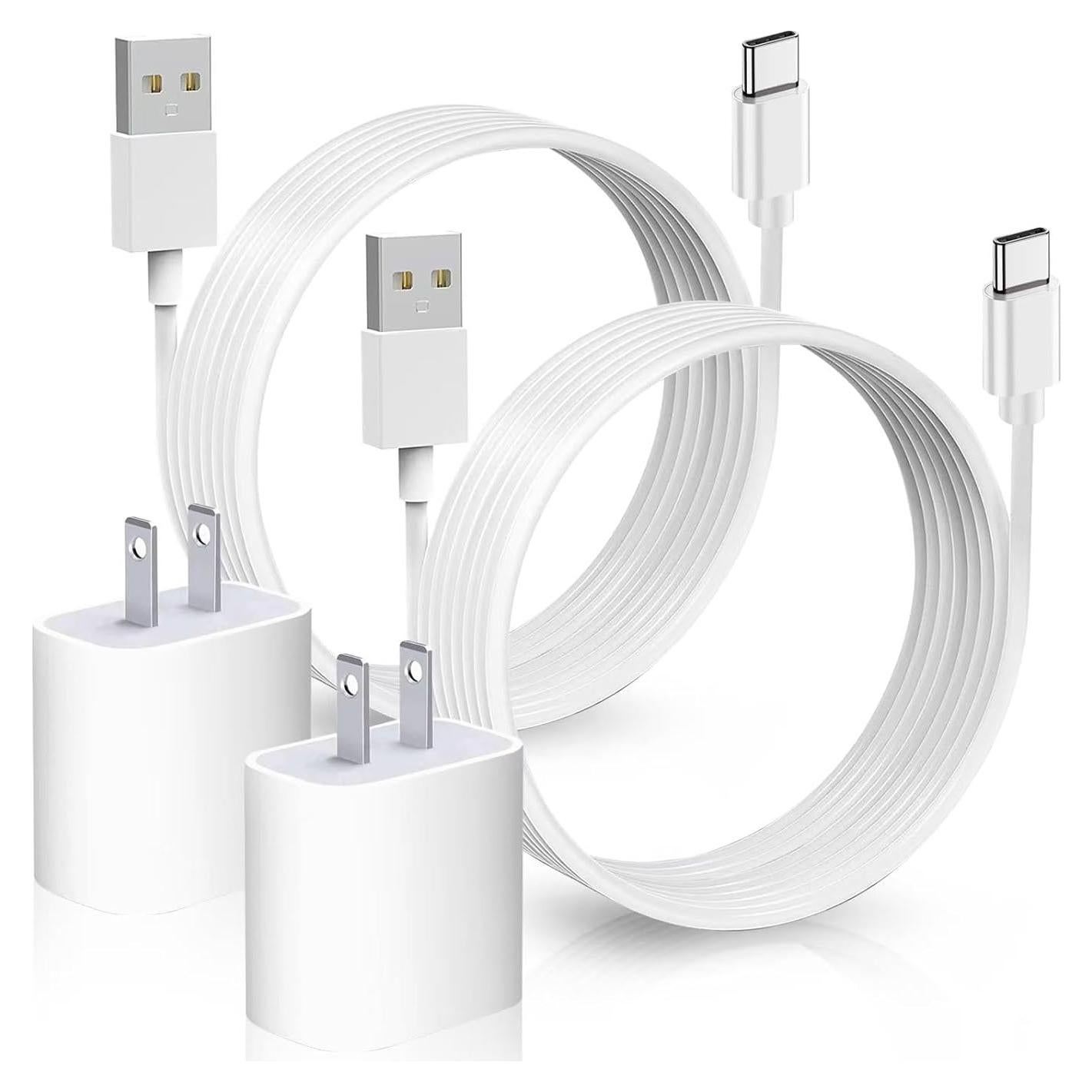 Paquete de 2 Cargadores USB C 3m para Cámaras Arlo y Blink