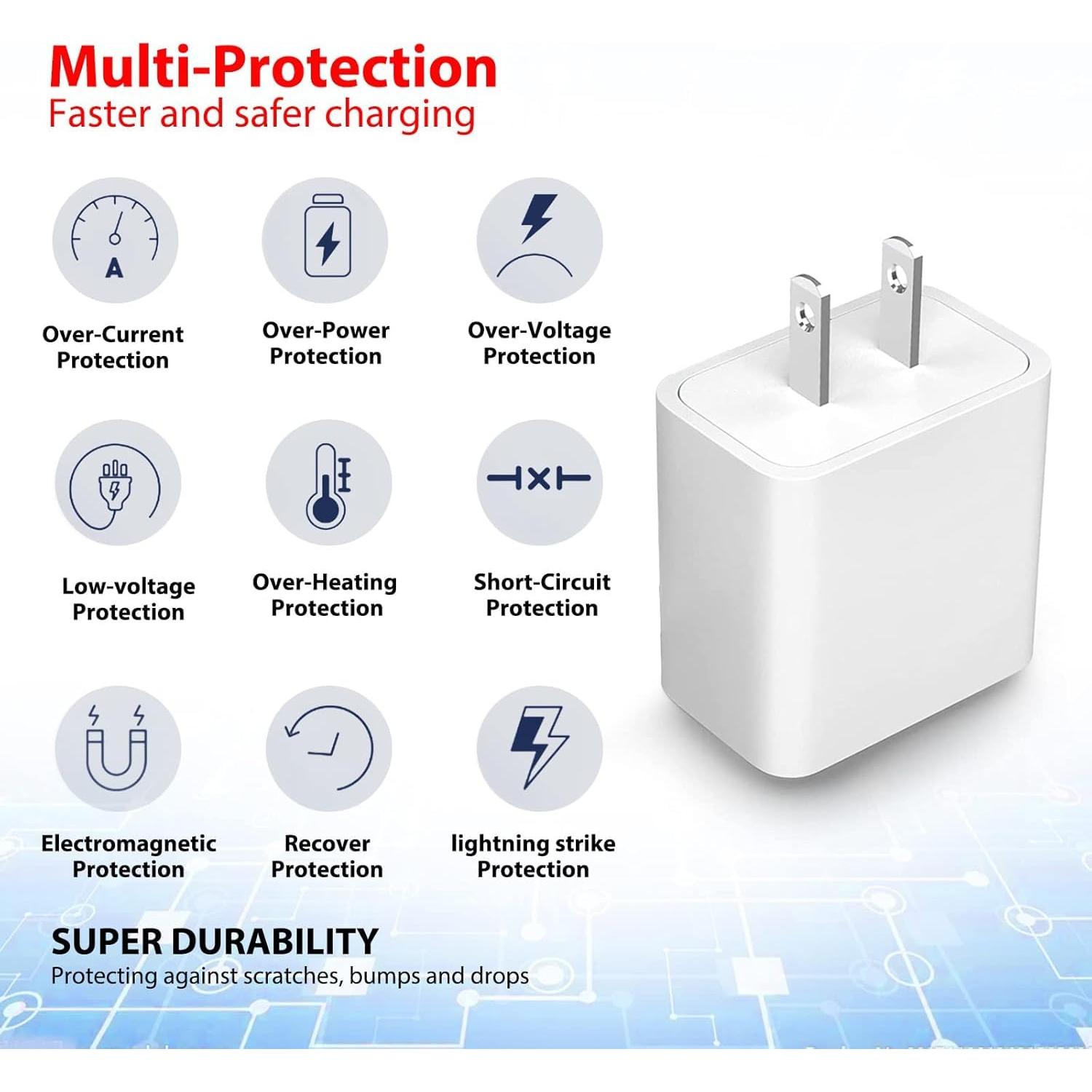 Paquete de 2 Cargadores USB C 3m para Cámaras Arlo y Blink