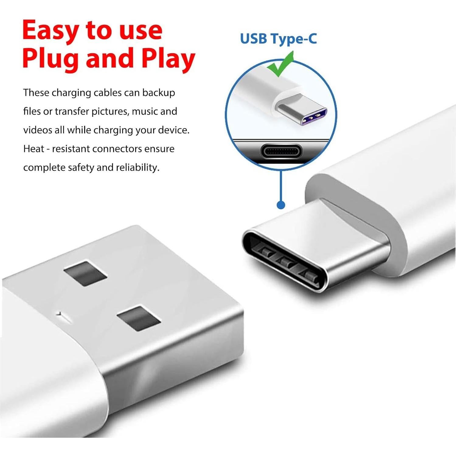 Paquete de 2 Cargadores USB C 3m para Cámaras Arlo y Blink