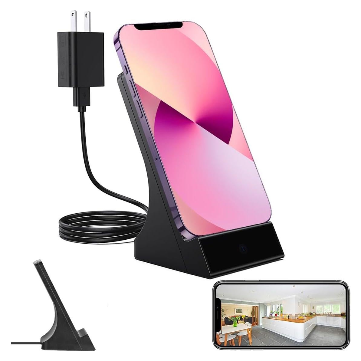 Cargador de Cámara Oculta LIZVIE con Visión Nocturna 1080P