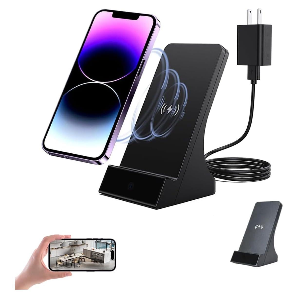 Cargador Inalámbrico LIZVIE con Cámara Oculta 1080P