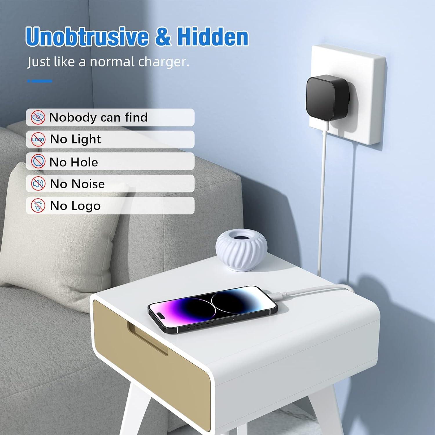 Cargador Cámara Espía LIZVIE 1080P HD WiFi Visión Nocturna