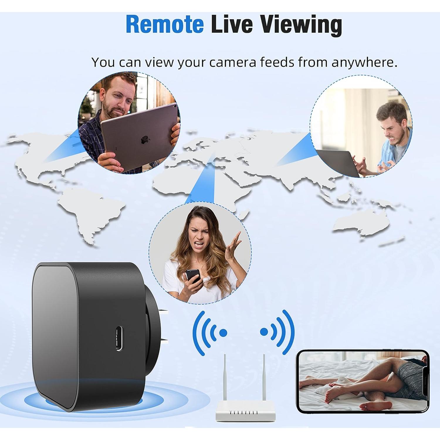 Cargador Cámara Espía LIZVIE 1080P HD WiFi Visión Nocturna