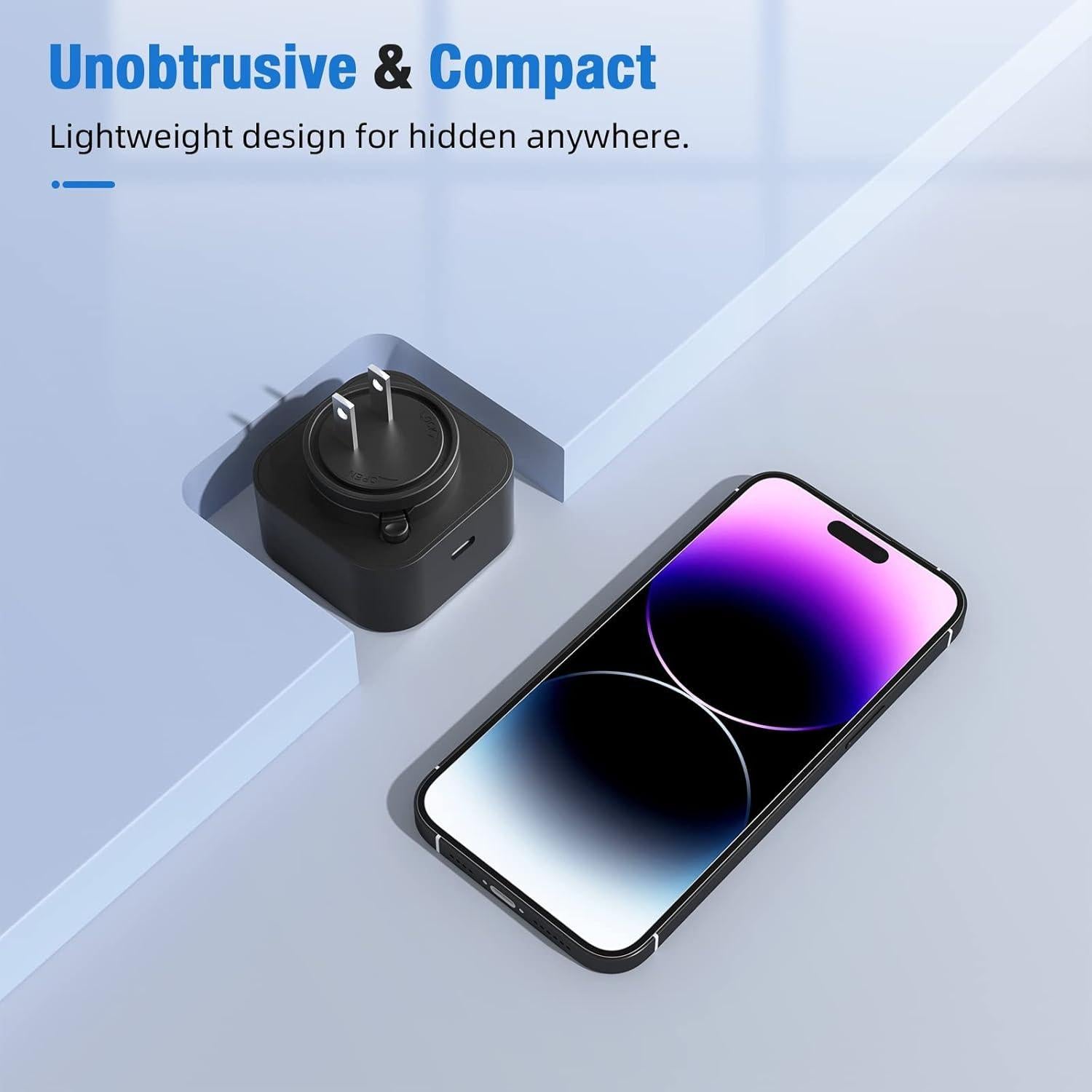 Cámara Oculta Cargador LIZVIE 1080p WiFi 2.4G Visión Nocturna