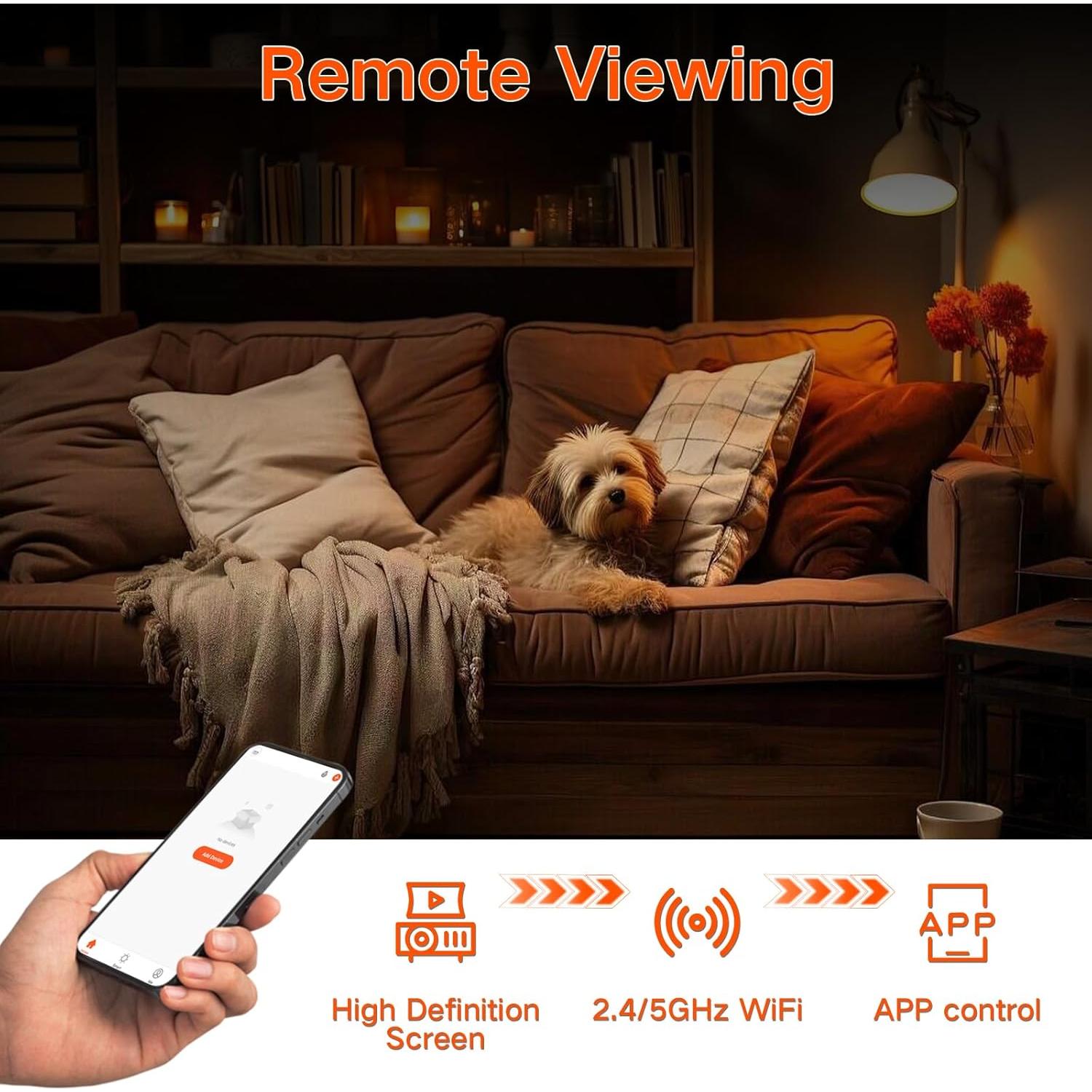 Cámara de Seguridad HD 1080P Power Bank 5000mAh WiFi