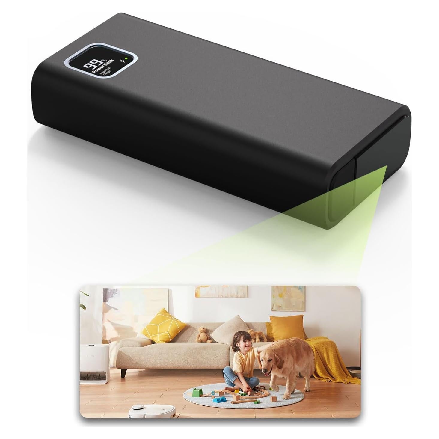 Banco de Energía 10000mAh y Cámara de Seguridad 2K HD