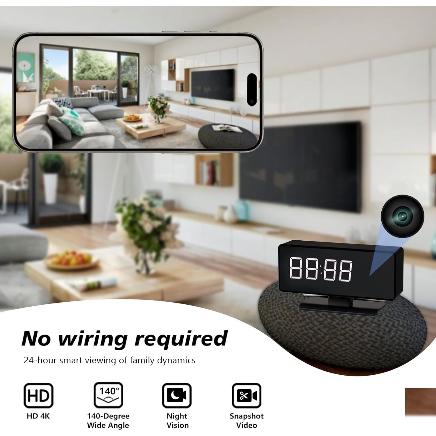 Cámara Oculta Ctetma B5 Full HD 4K WiFi Visión Nocturna