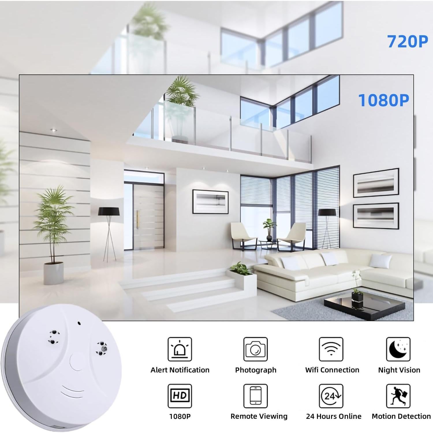 Cámara de Seguridad Oculta K12 1080P WiFi con Visión Nocturna