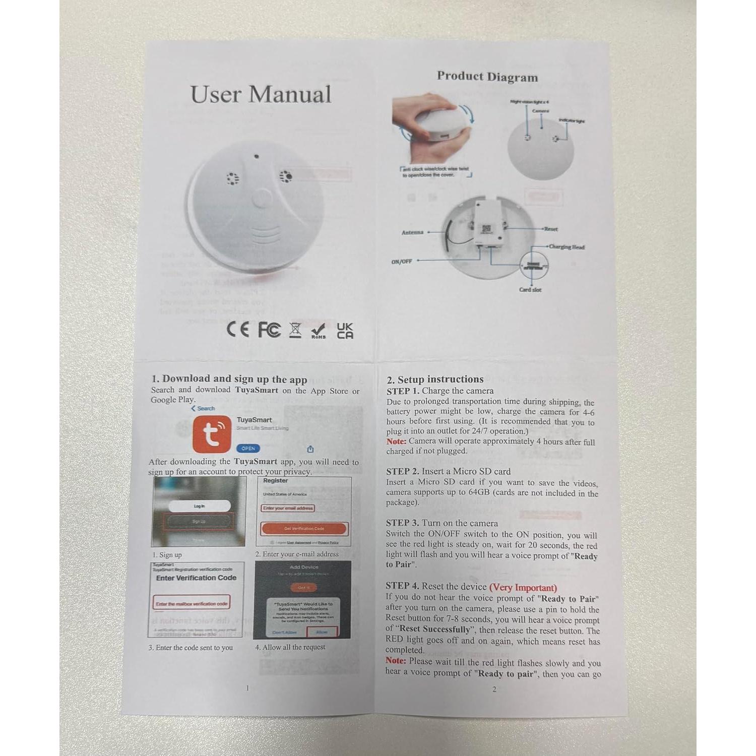 Cámara de Seguridad GXSSTO Nanny 1080P HD Detección Movimiento