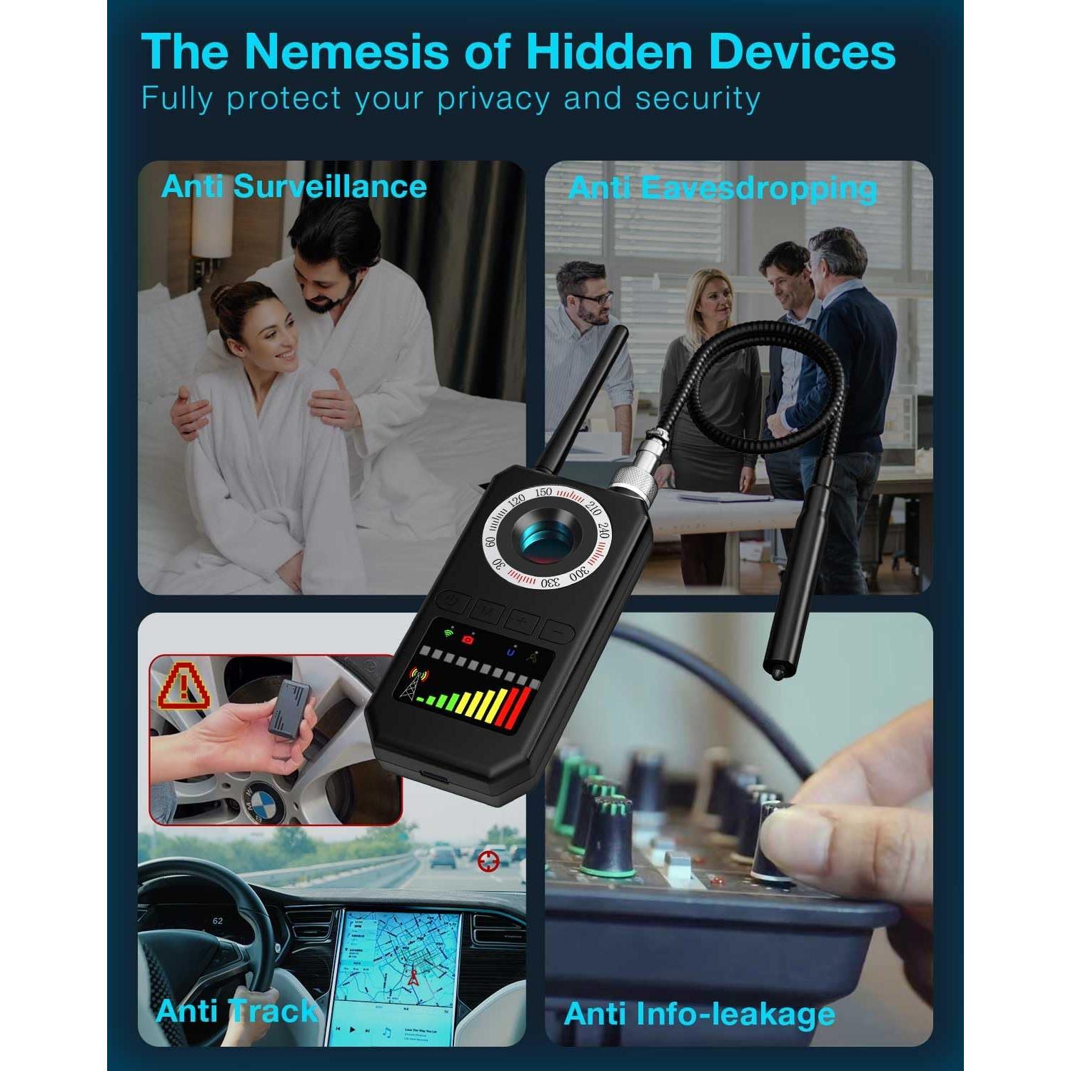 Detector de cámaras ocultas y dispositivos de escucha CountureMode
