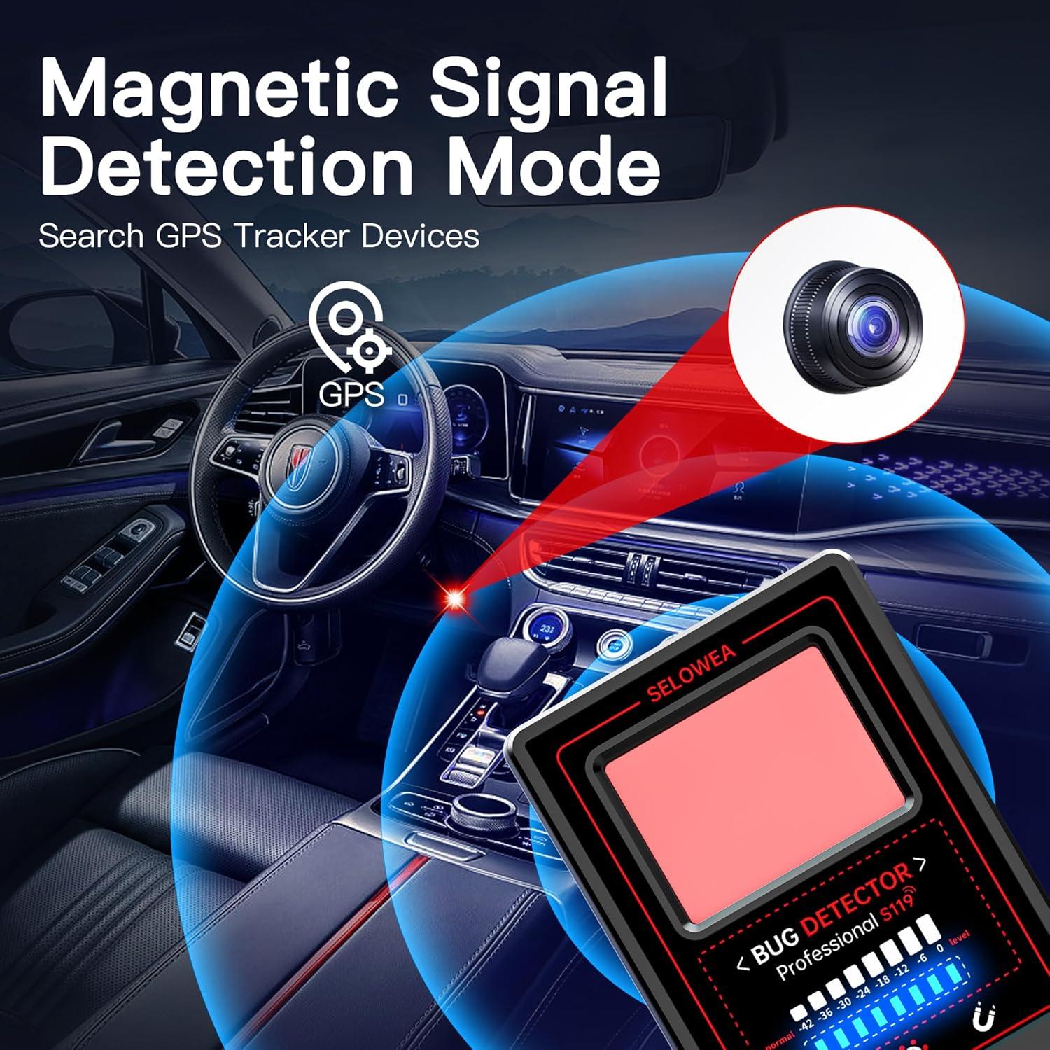 Detector de Cámaras Ocultas SELOWEA S119 - Portátil y Avanzado