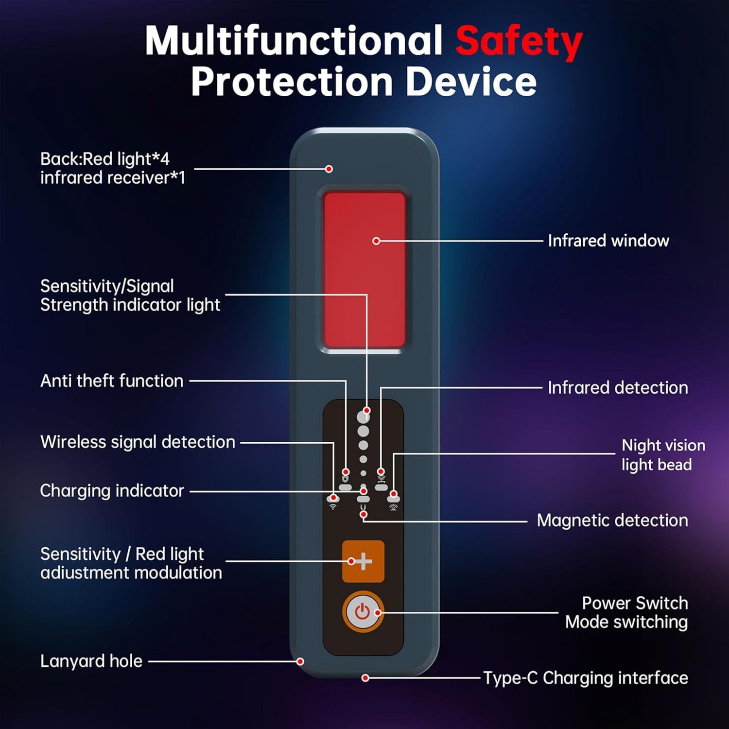 Detector de Cámaras Ocultas NENNEN NN-QT-K1 Portátil 30g