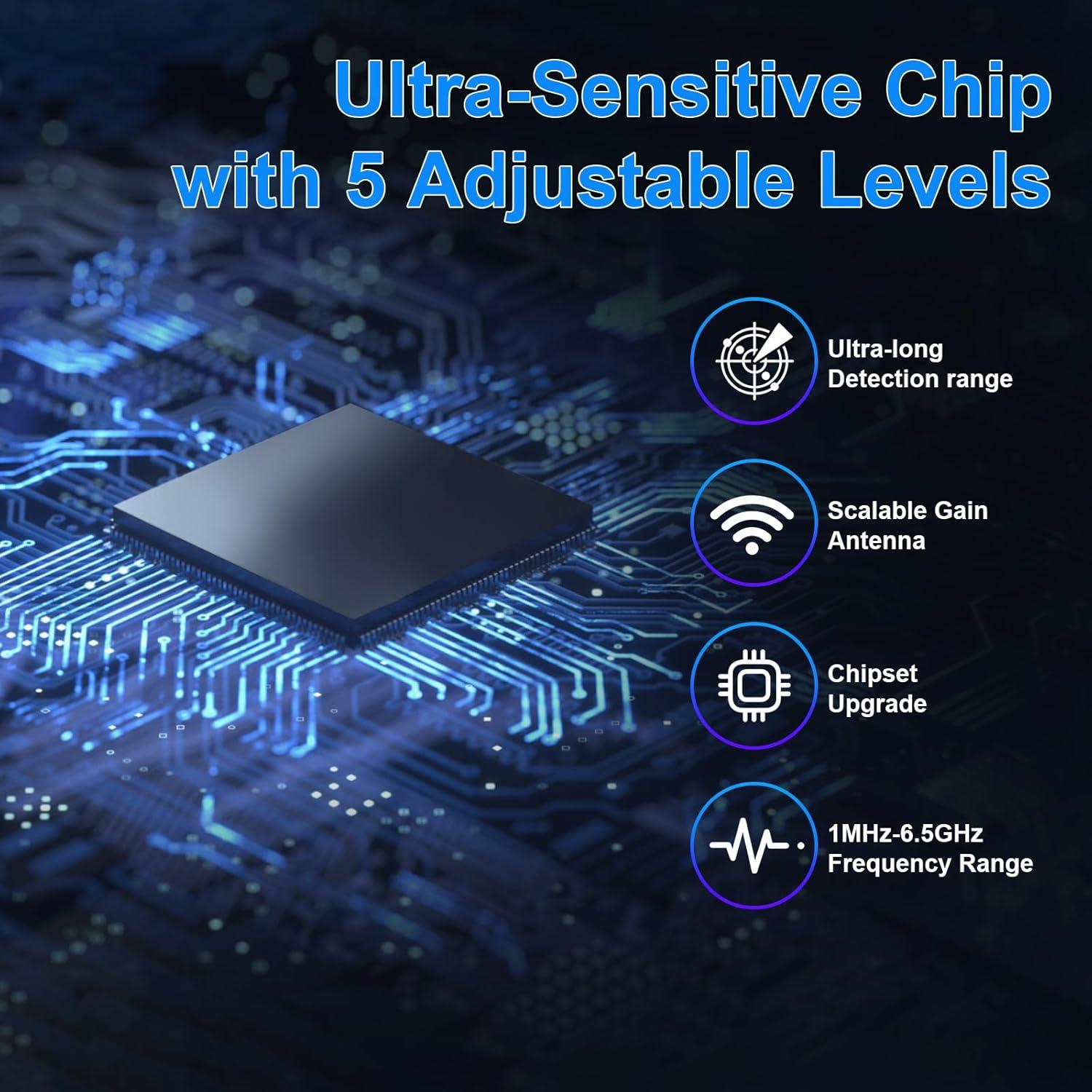 Detector de Cámara Oculta Mizuosre HCD-T15 Inalámbrico 5 Niveles