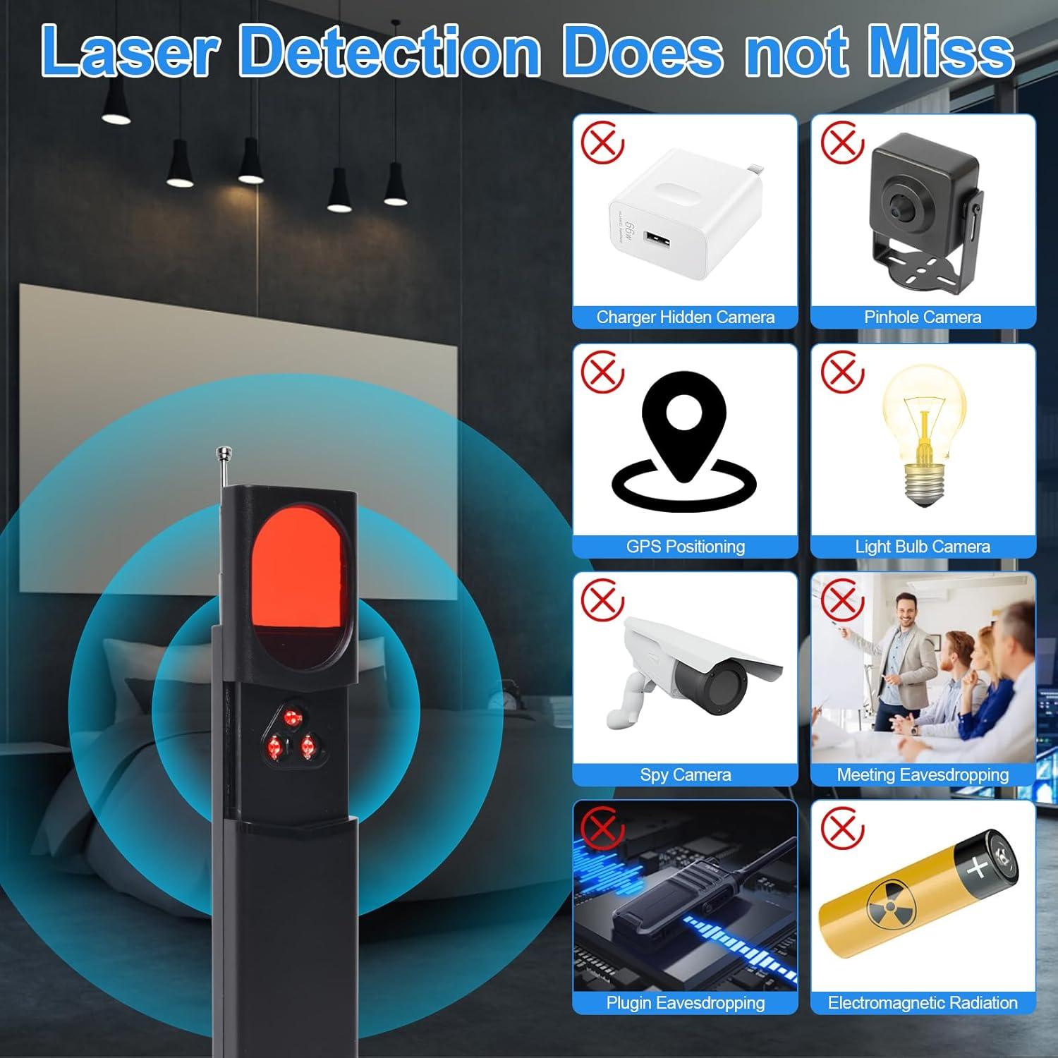 Detector de Cámara Oculta Mizuosre HCD-T15 Inalámbrico 5 Niveles