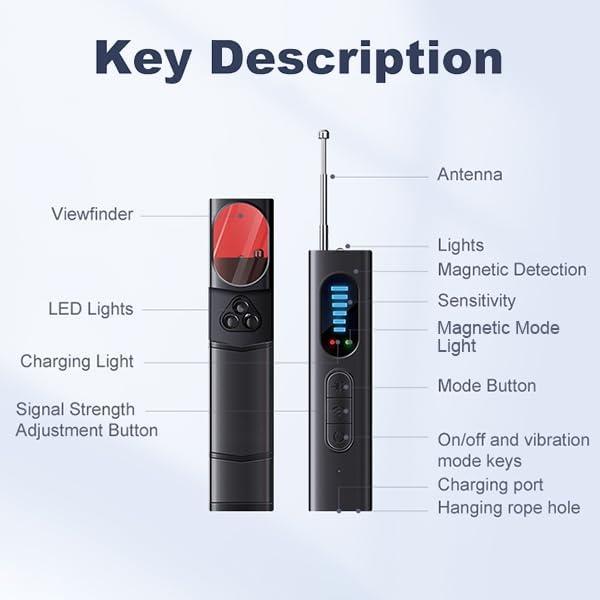 Detector de Cámara Oculta Mizuosre HCD-T15 Inalámbrico 5 Niveles