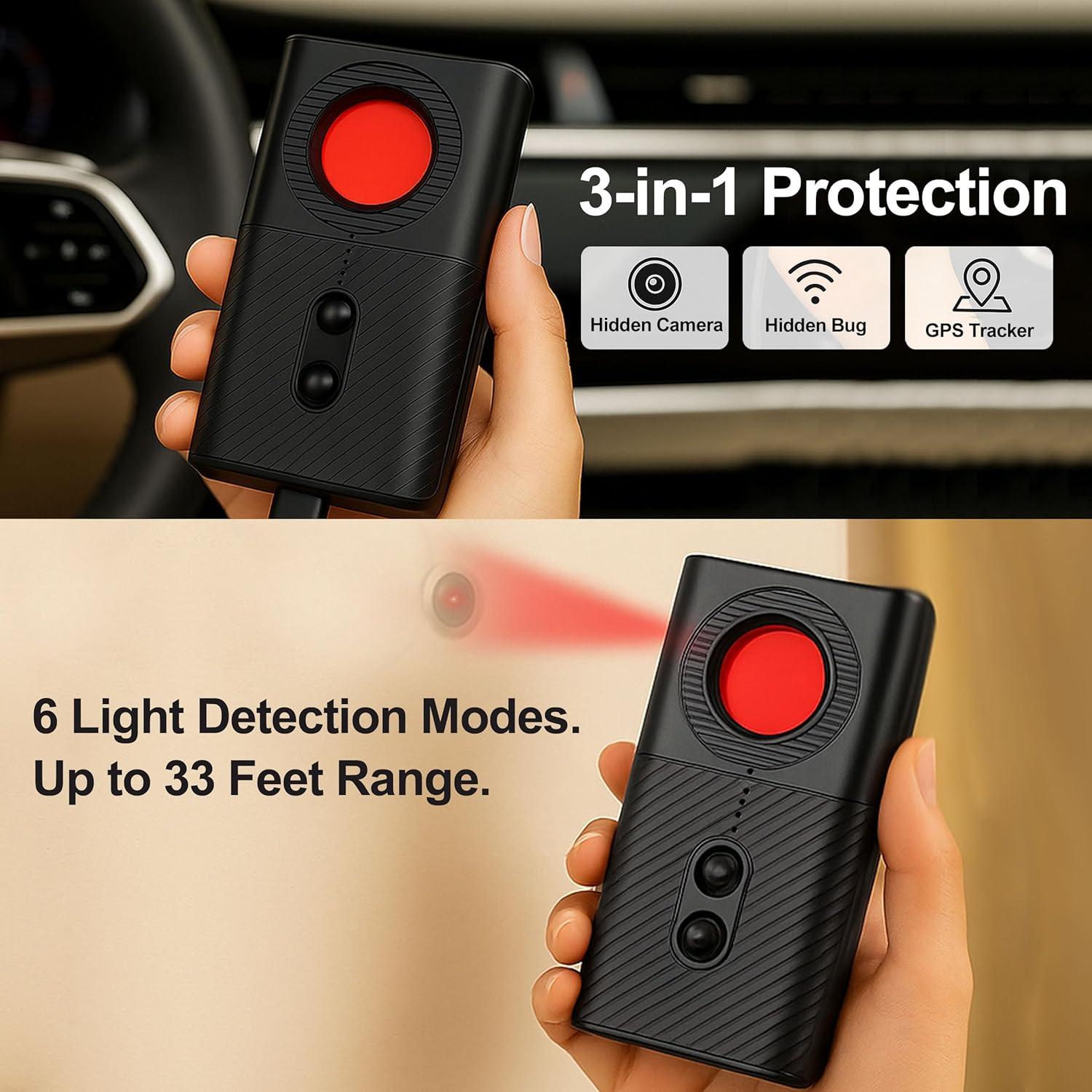 Detector de Cámaras Ocultas Techoln T3 - Seguridad para Viajes