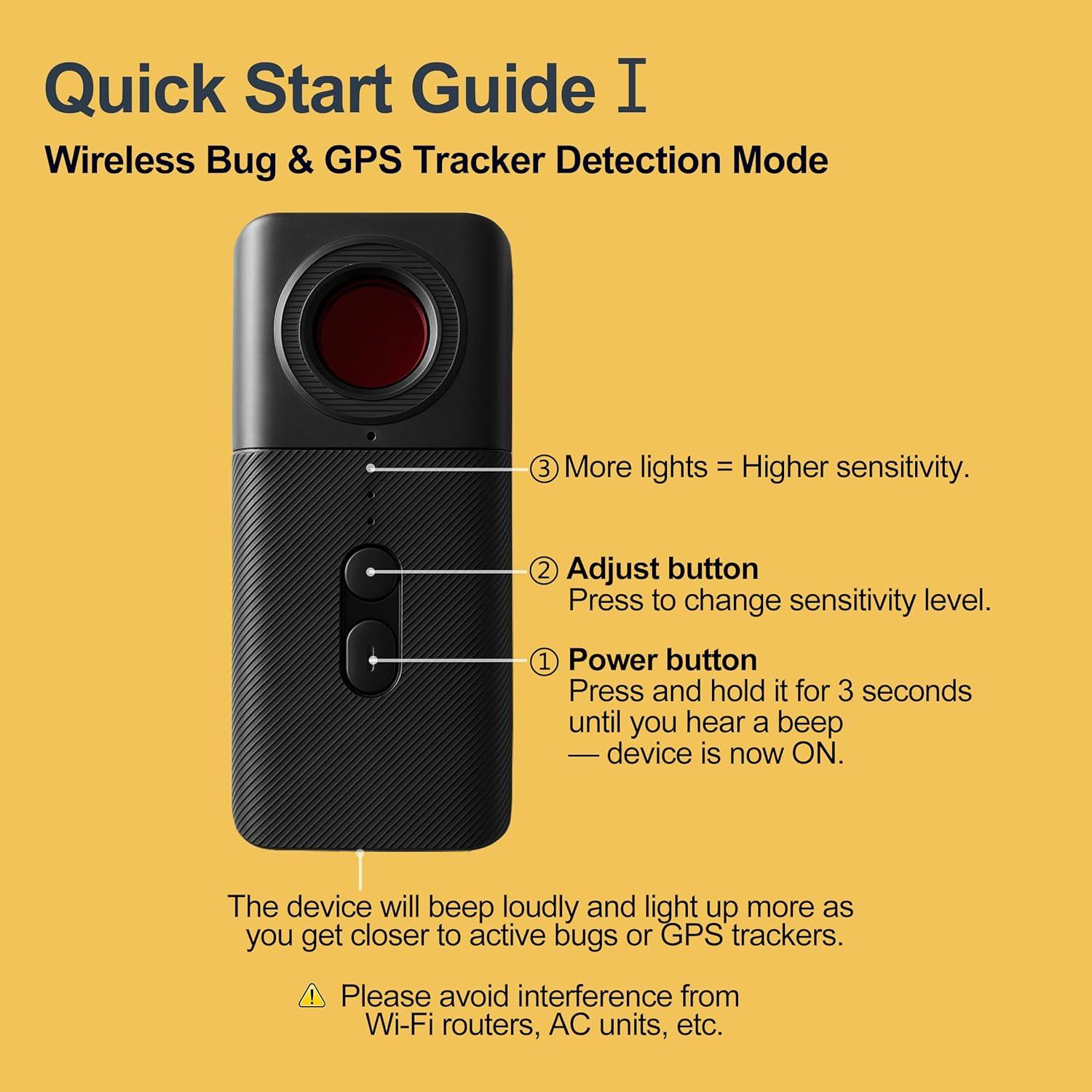 Detector de Cámaras Ocultas Techoln T3 - Seguridad para Viajes