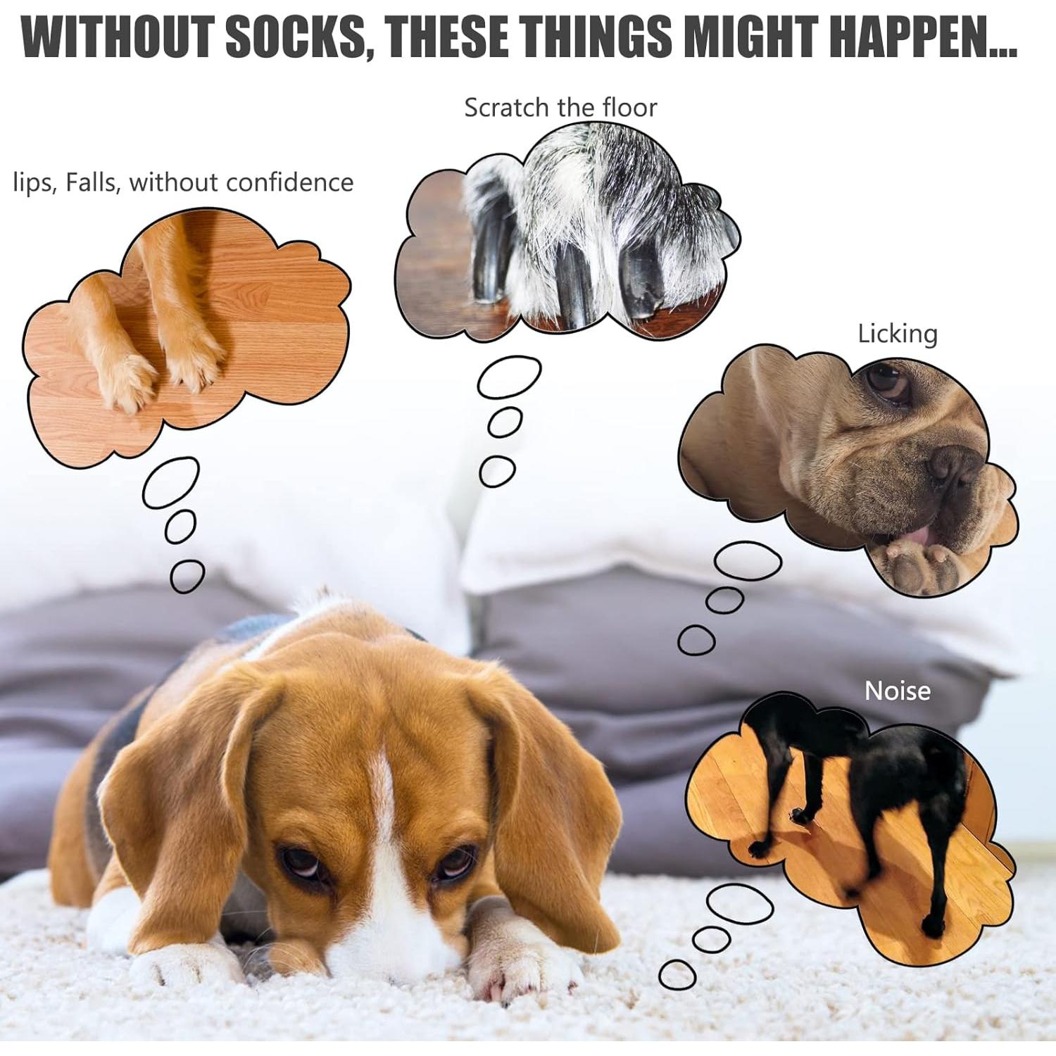 Calcetines Antideslizantes para Perros PUPTECK - Paquete de 6