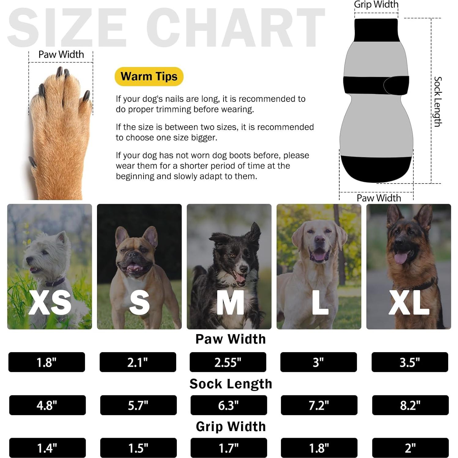 Calcetines Antideslizantes para Perros SCENEREAL Talla L