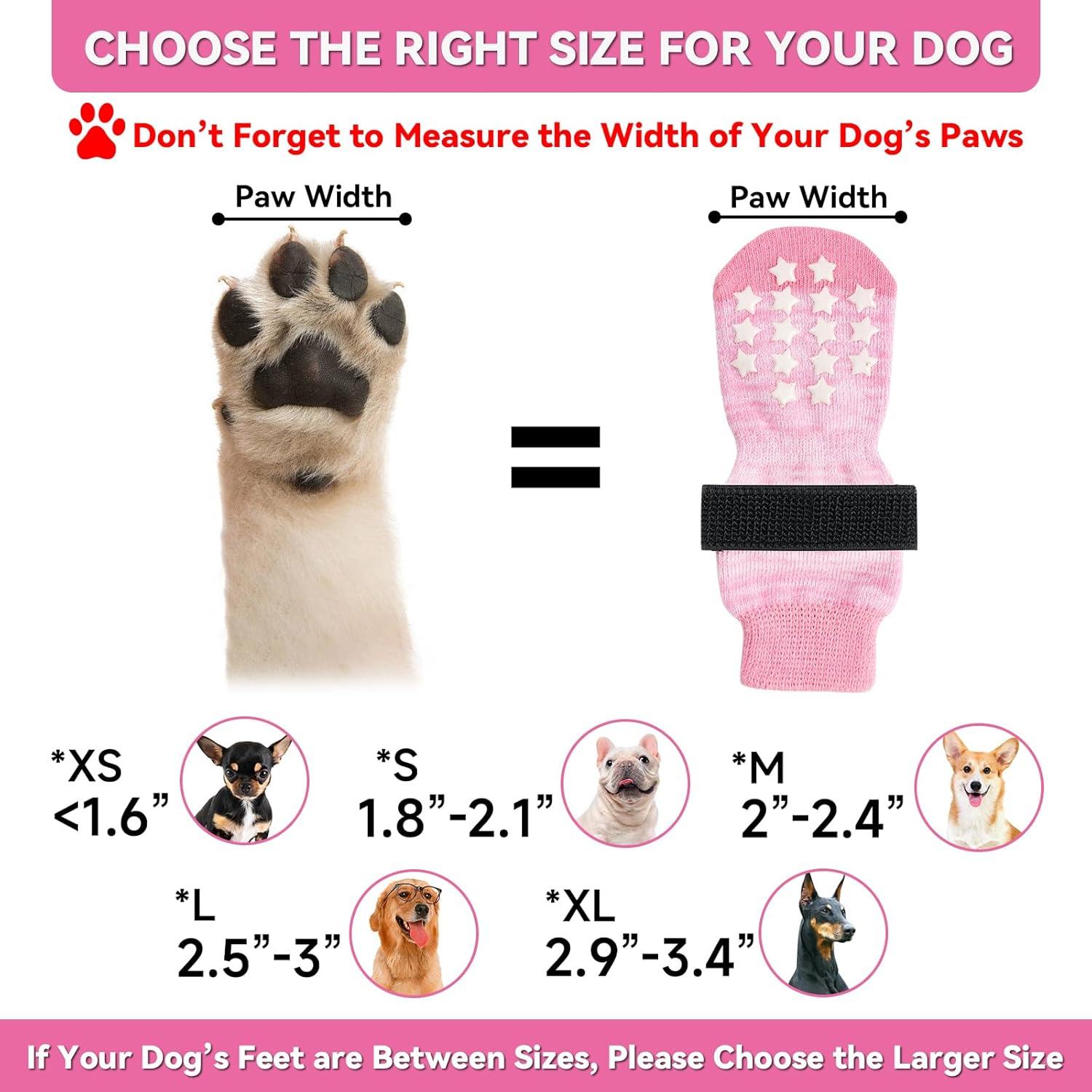 Calcetines Antideslizantes para Perros ODRIEW Rosa L