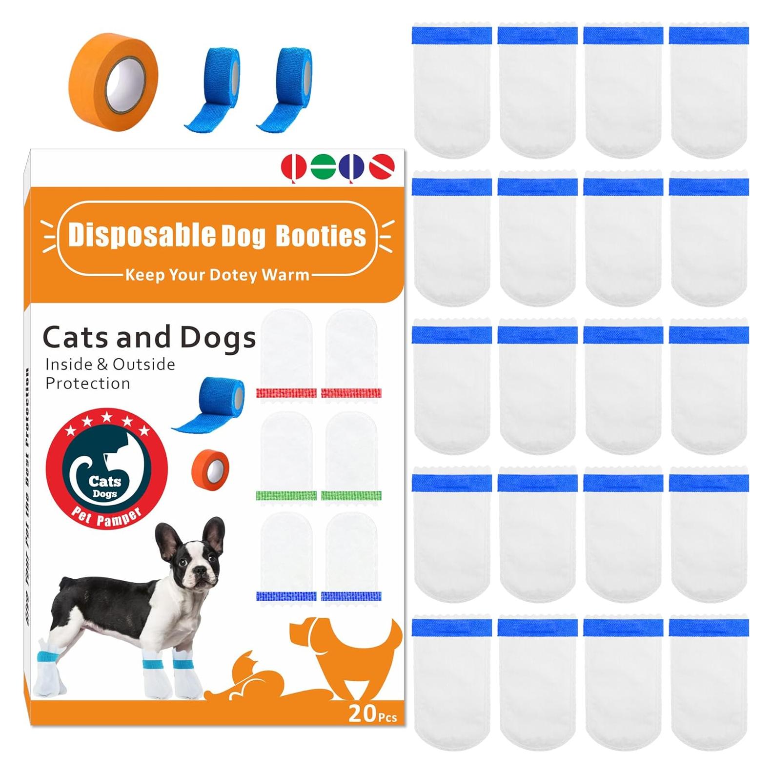 22 Botas Desechables para Perros Leoezx - Tamaño Pequeño